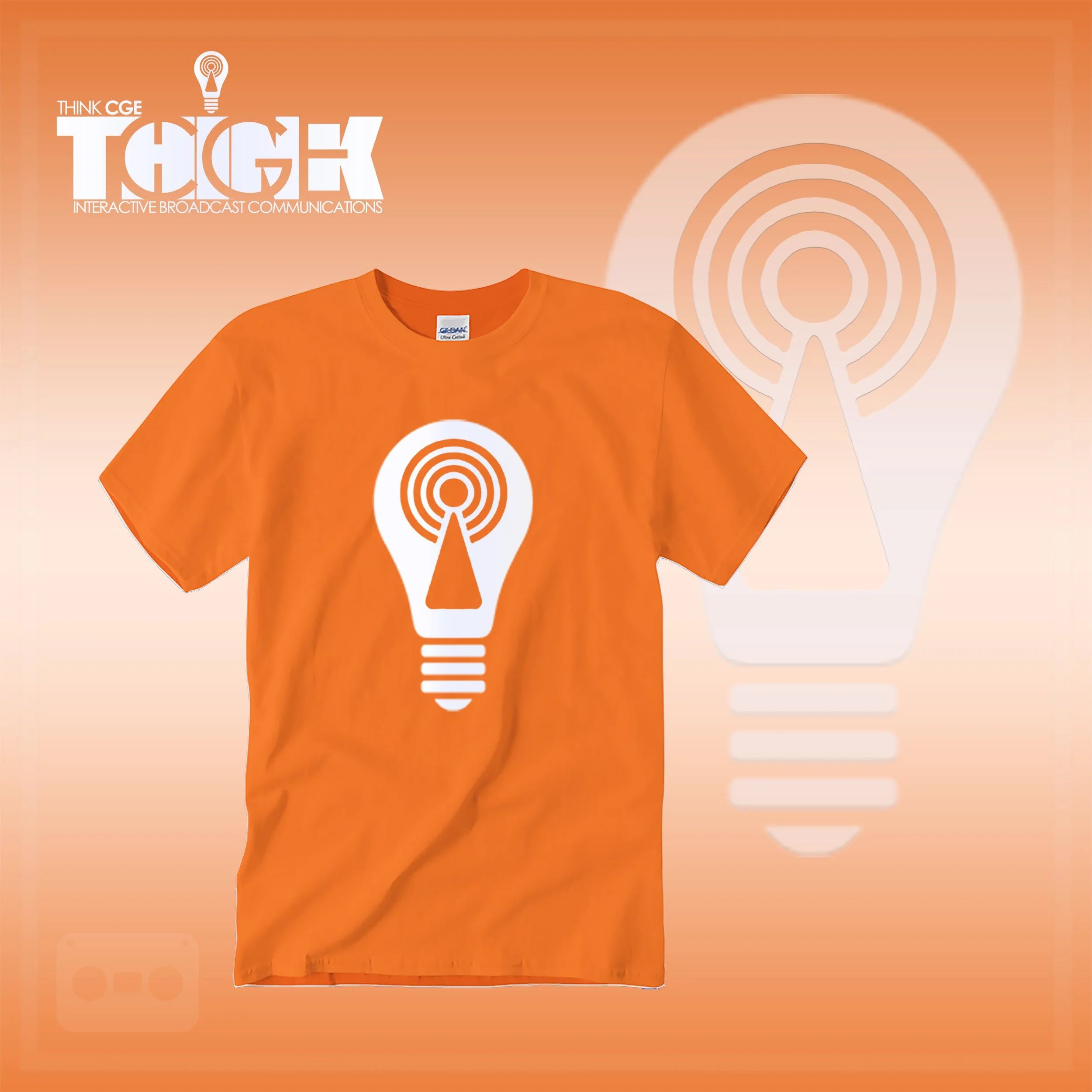 THINKCGE tShirt official ad Orange T White Bulb.jpg