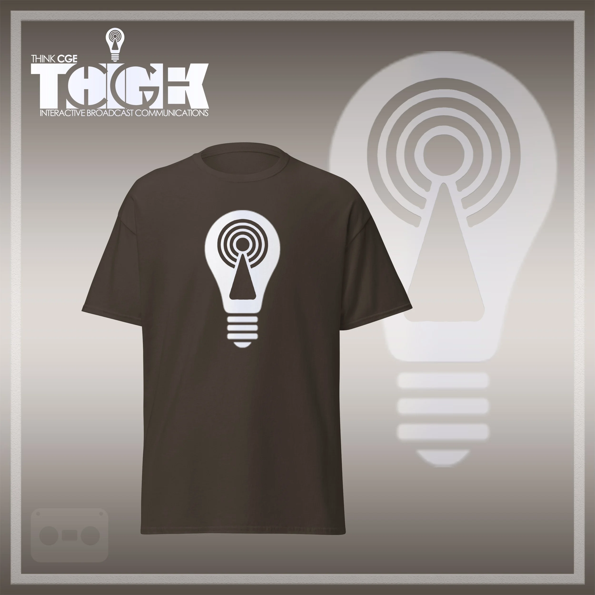 THINKCGE tShirt official ad dark-chocolate T White Bulb.jpg