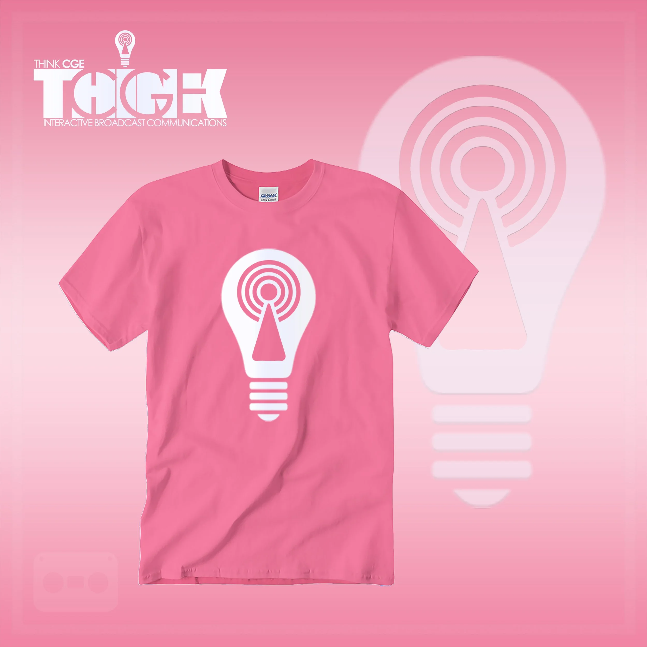 THINKCGE tShirt official ad Pink T White Bulb.jpg