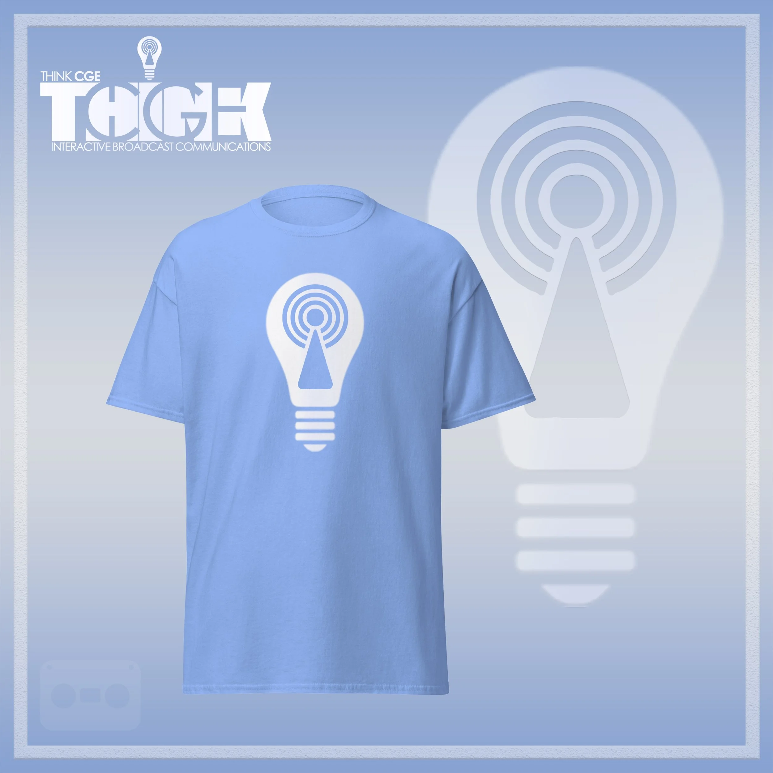 THINKCGE tShirt official ad carolina-blue T White Bulb.jpg