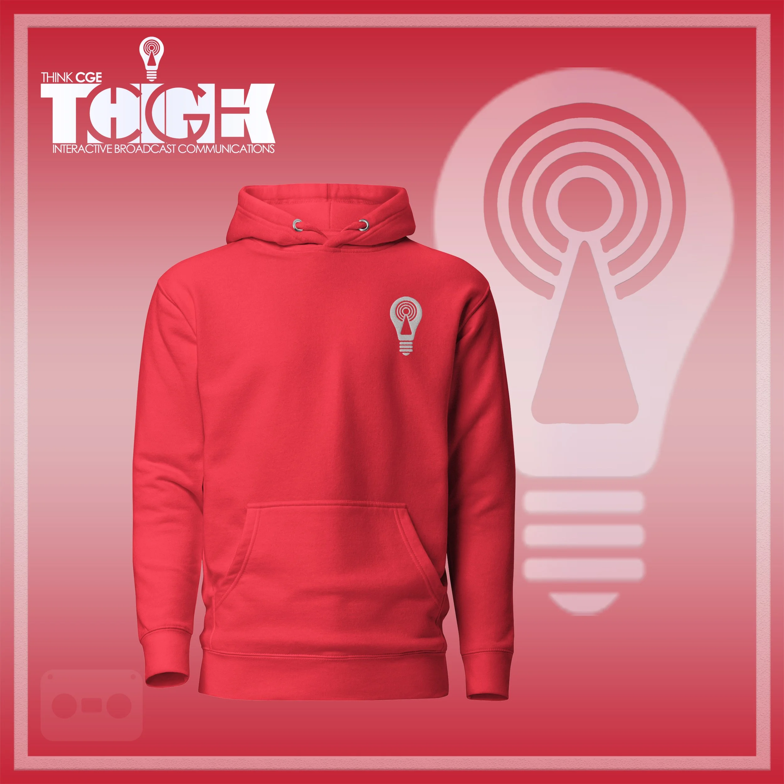 THINKCGE official ad red Hoodie White Bulb.jpg