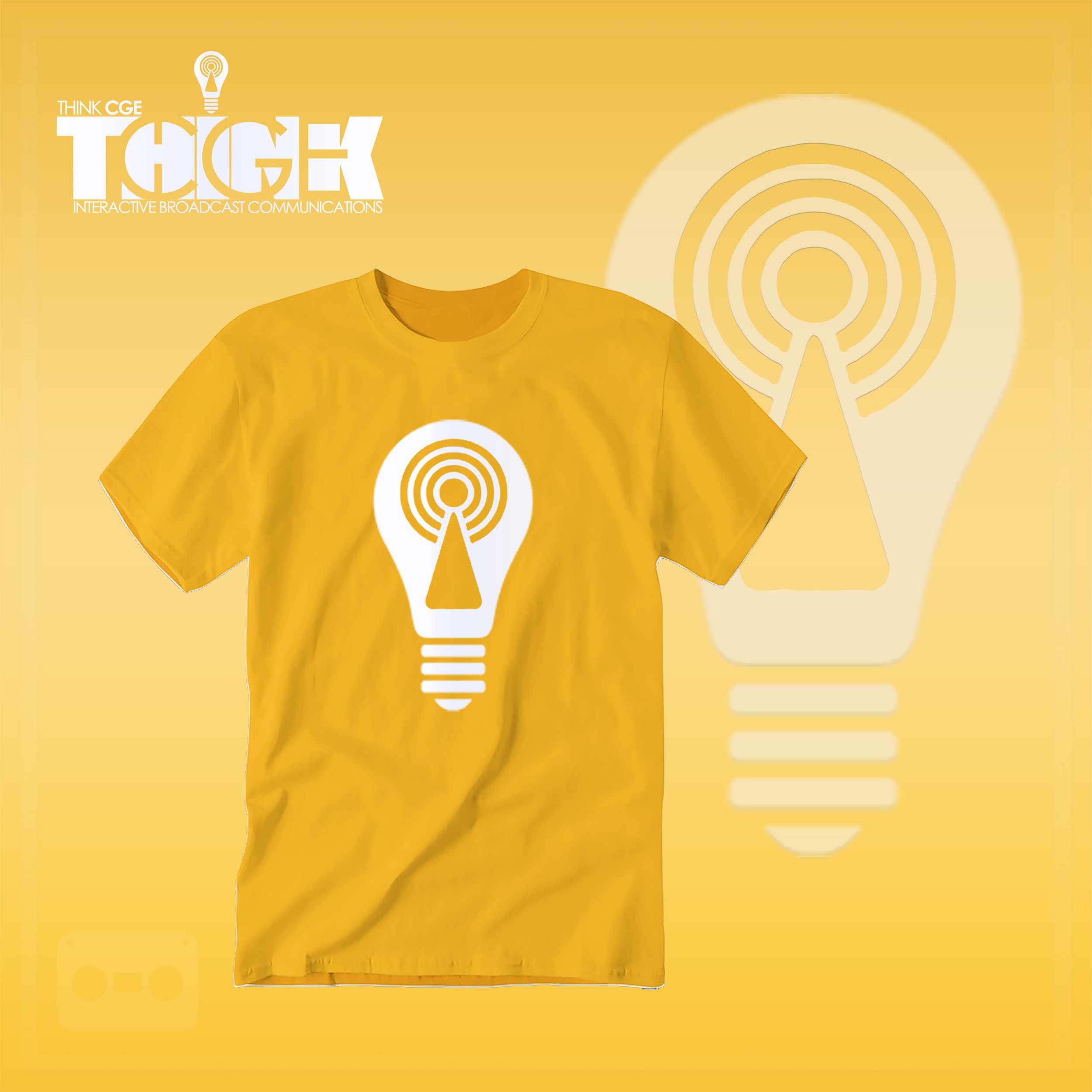 THINKCGE tShirt official ad Gold T White Bulb.jpg