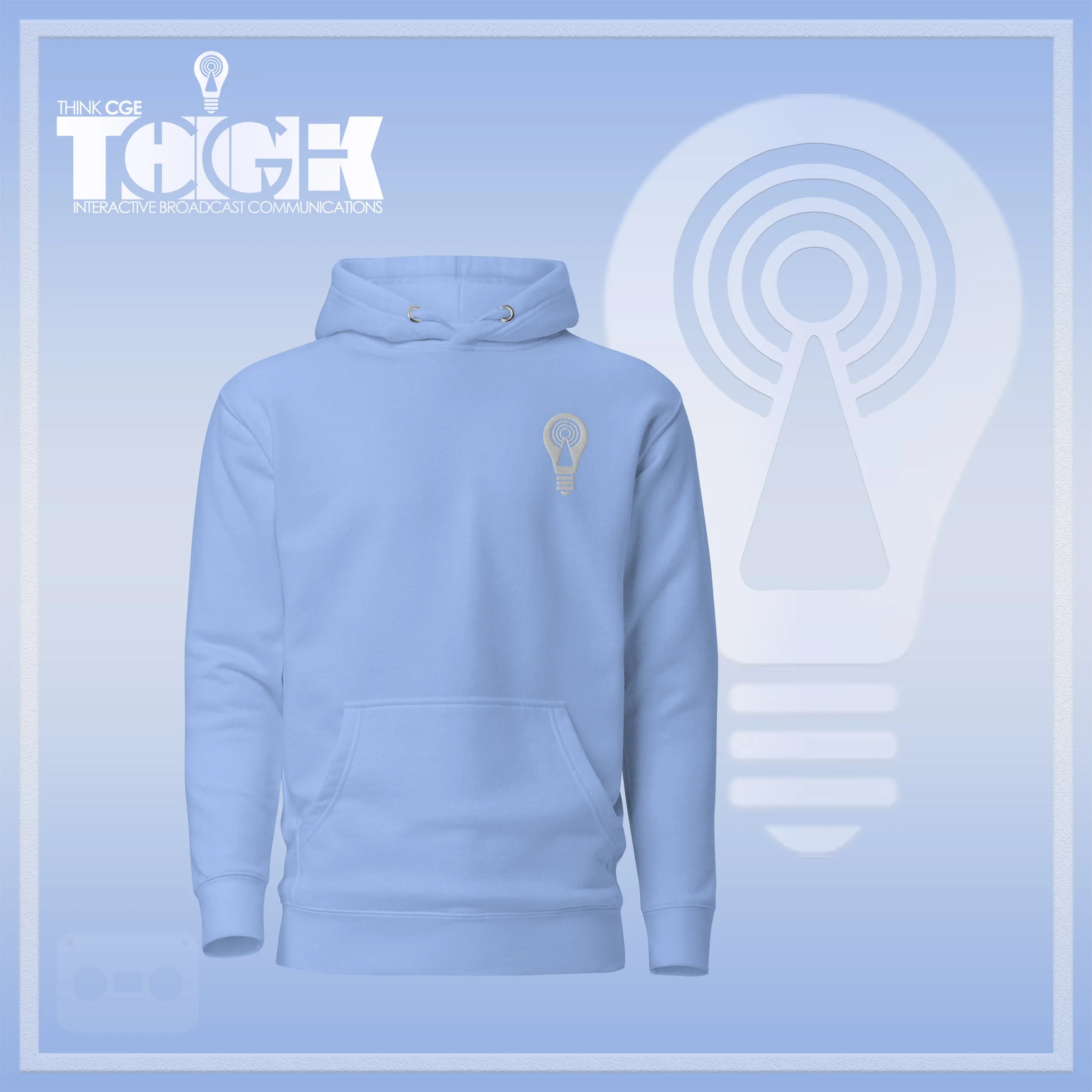 THINKCGE official ad carolina-blue-Hoodie White Bulb.jpg