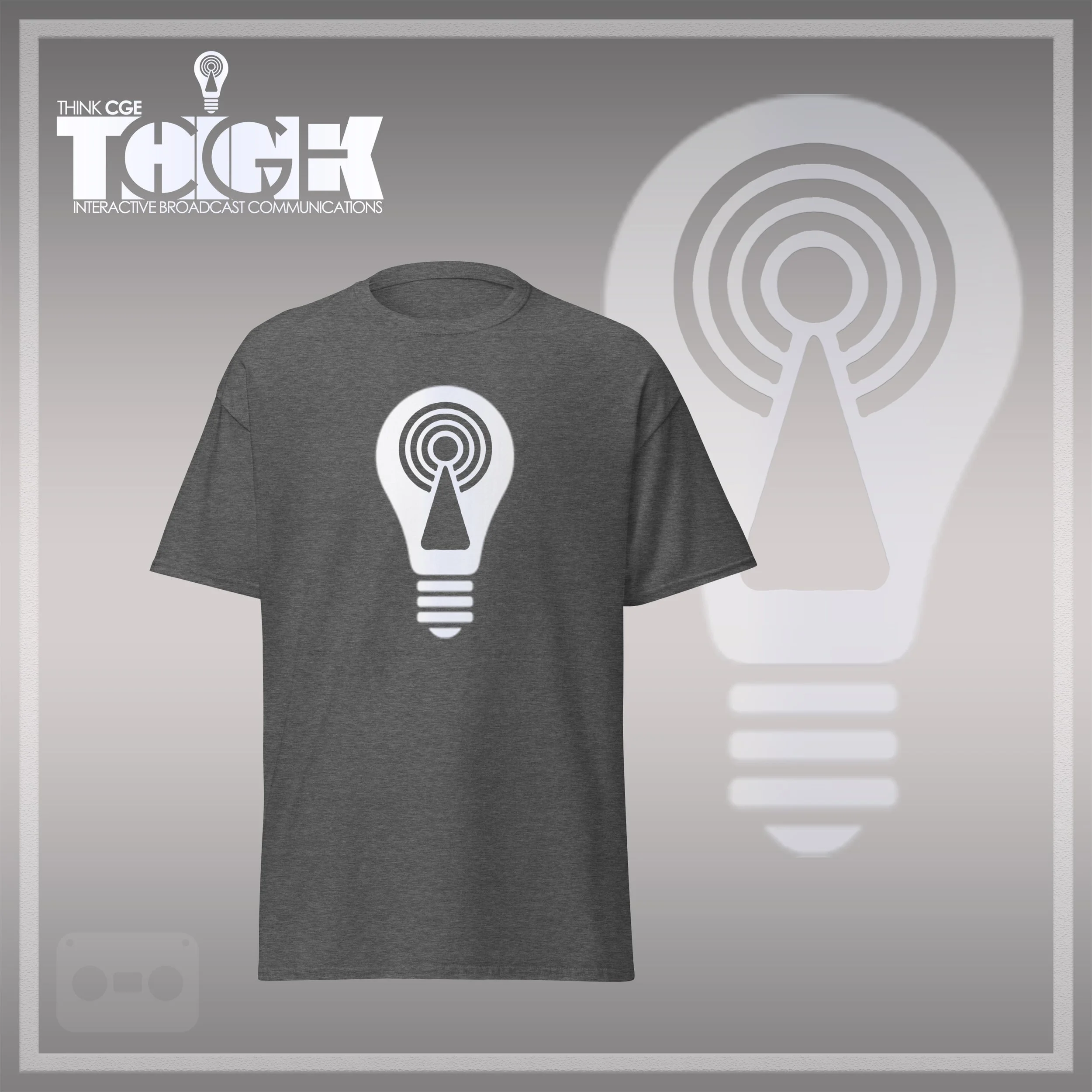THINKCGE tShirt official ad dark-heather T White Bulb.jpg