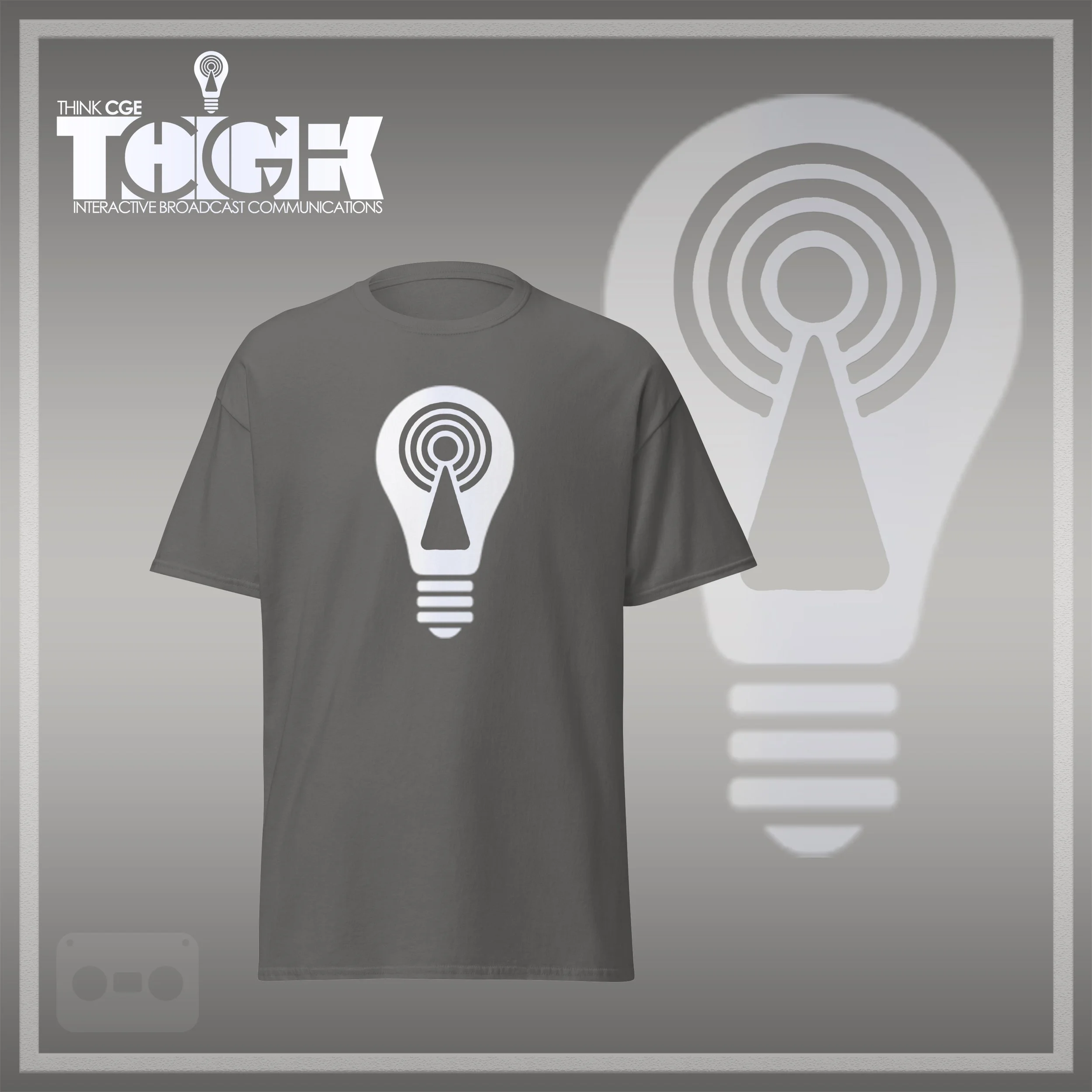 THINKCGE tShirt official ad charcoal T White Bulb.jpg
