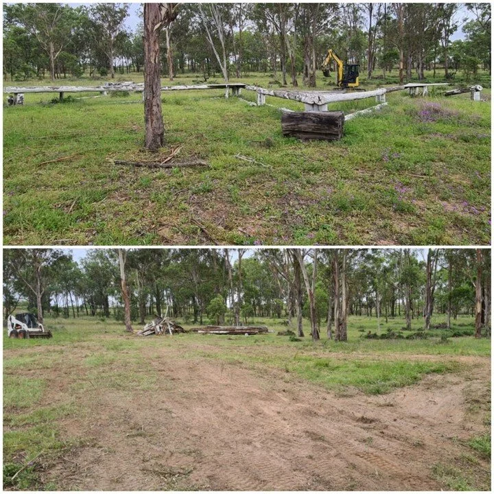 Brad from Greenys earthworks  has been working at Warwick Horse Trials removing some old jumps.  Really opening up the area.  Thank you to the Southern Downs Regional Council for assisting with a grant to have this work done.