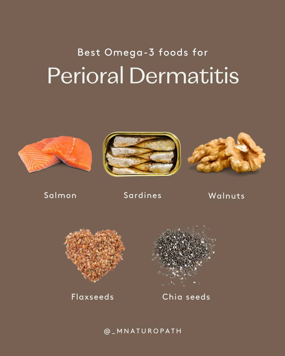 What are the best Omega-3-rich foods to support perioral dermatitis?

1️⃣Salmon is rich in EPA and DHA. These essential fatty acids found in salmon help reduce inflammation, promoting skin healing and resilience against perioral dermatitis.

2️⃣Sardi