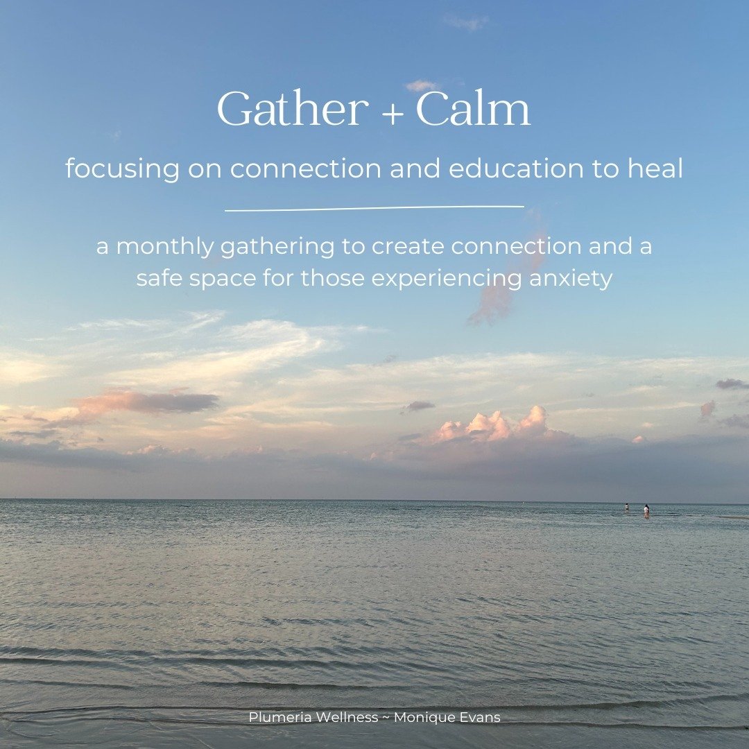 Gather + calm ~ a monthly gathering to create connection and a safe space for those experiencing anxiety ☁️✨

Gather + Calm will be held monthly on a Wednesday evening from 7pm - 8pm at Plumeria Wellness in Plenty. There will be 6 places available fo