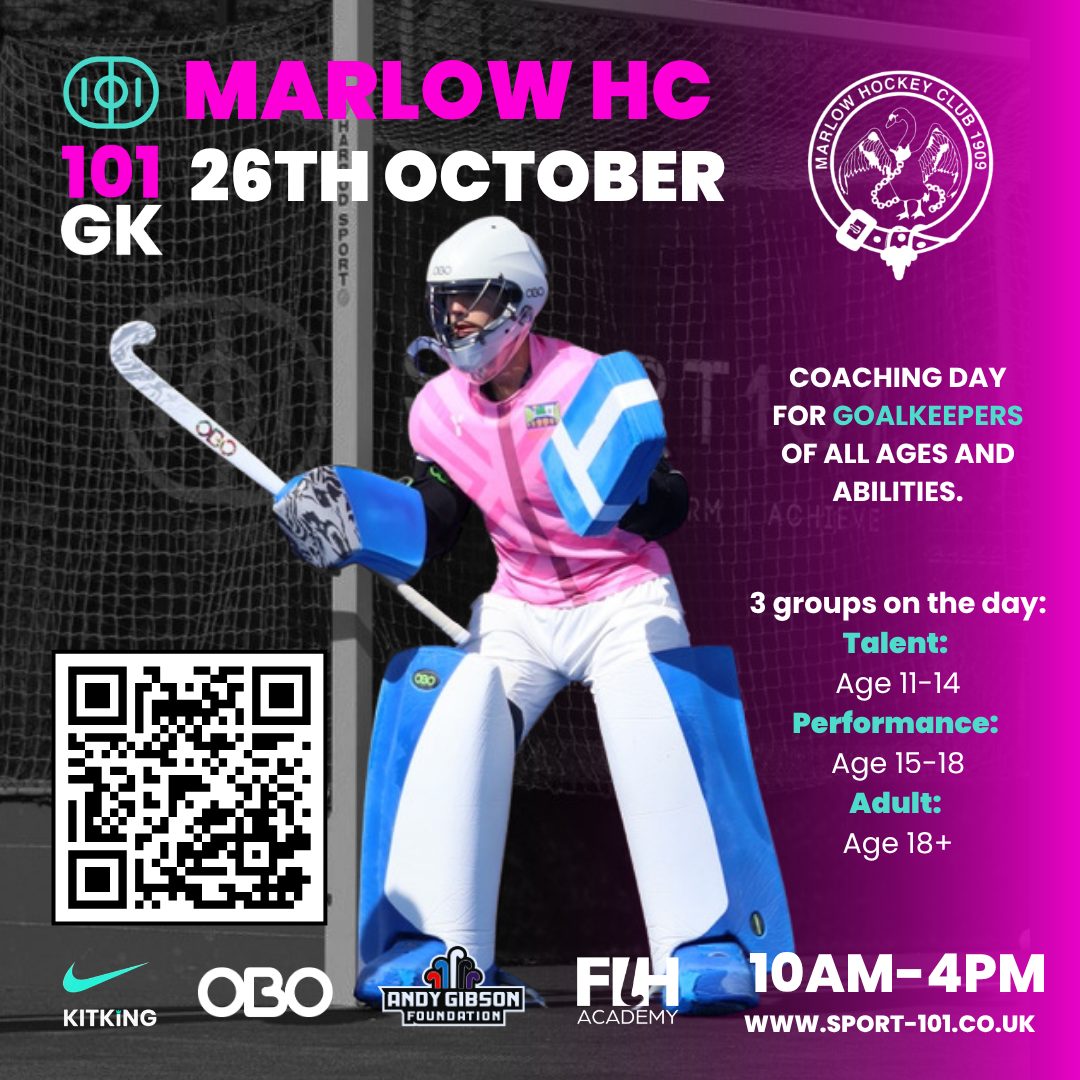 101GK masterclass day - MARLOW HOCKEY CLUB 26th OCTOBER 2026