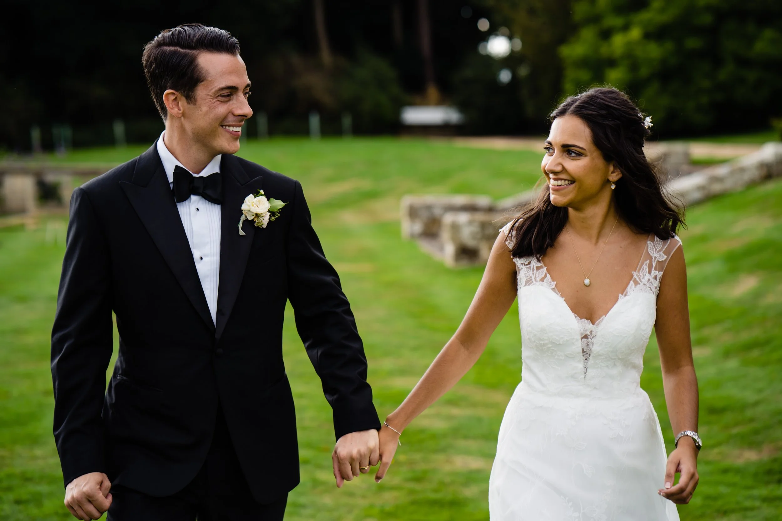 Sussex Bride and Groom at Balcombe Place on their wedding day.