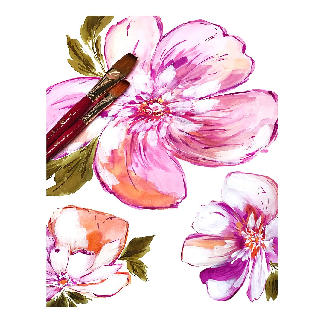 ..~ C L O S E. U P. ~ on one of the many painting from last week..

#watercolorfloral #floralpainting #floralprint #printdesign #womenswear #swimwear #printstudio #printdesigner #watercolorart
