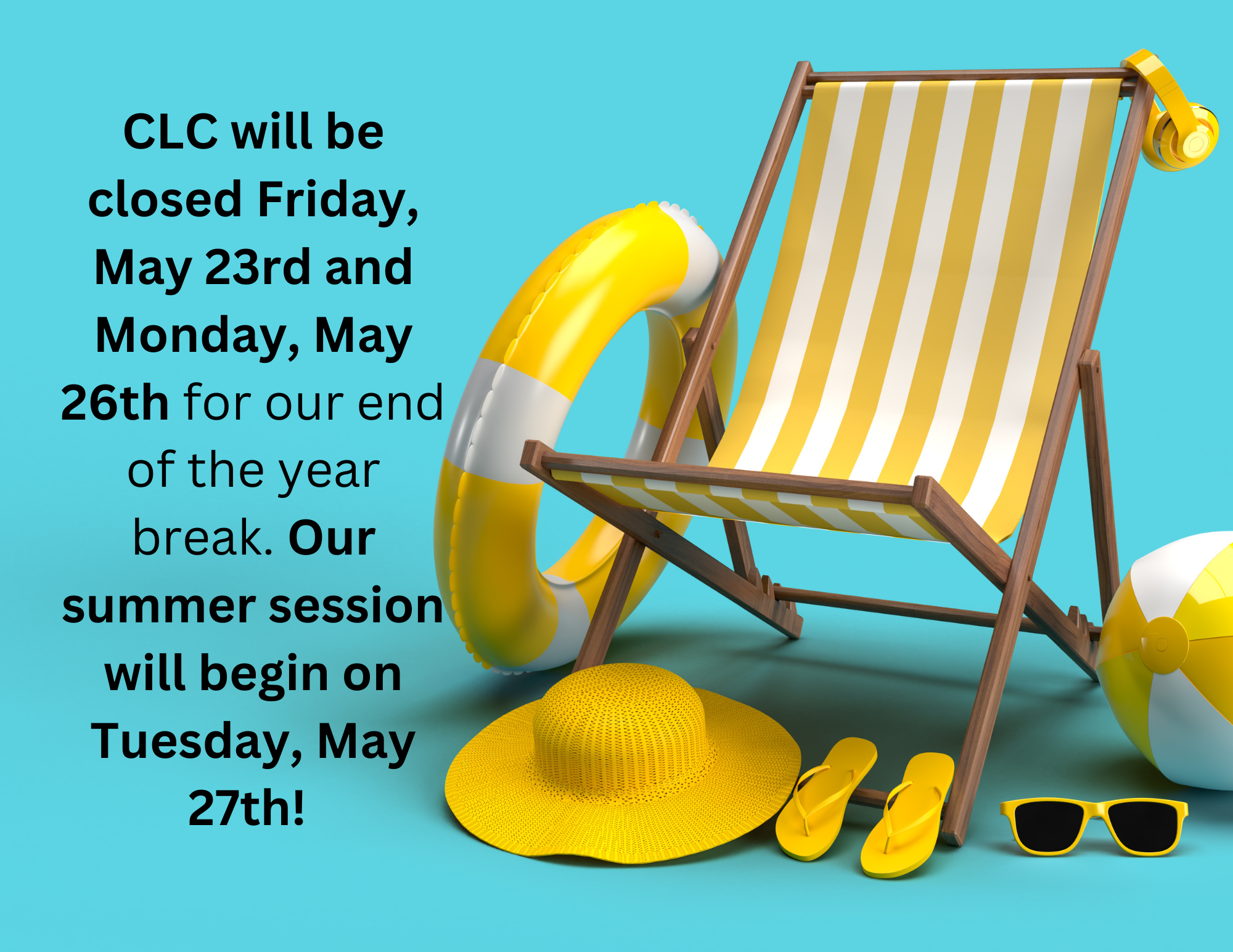 End of the Year Break - Center Closed
