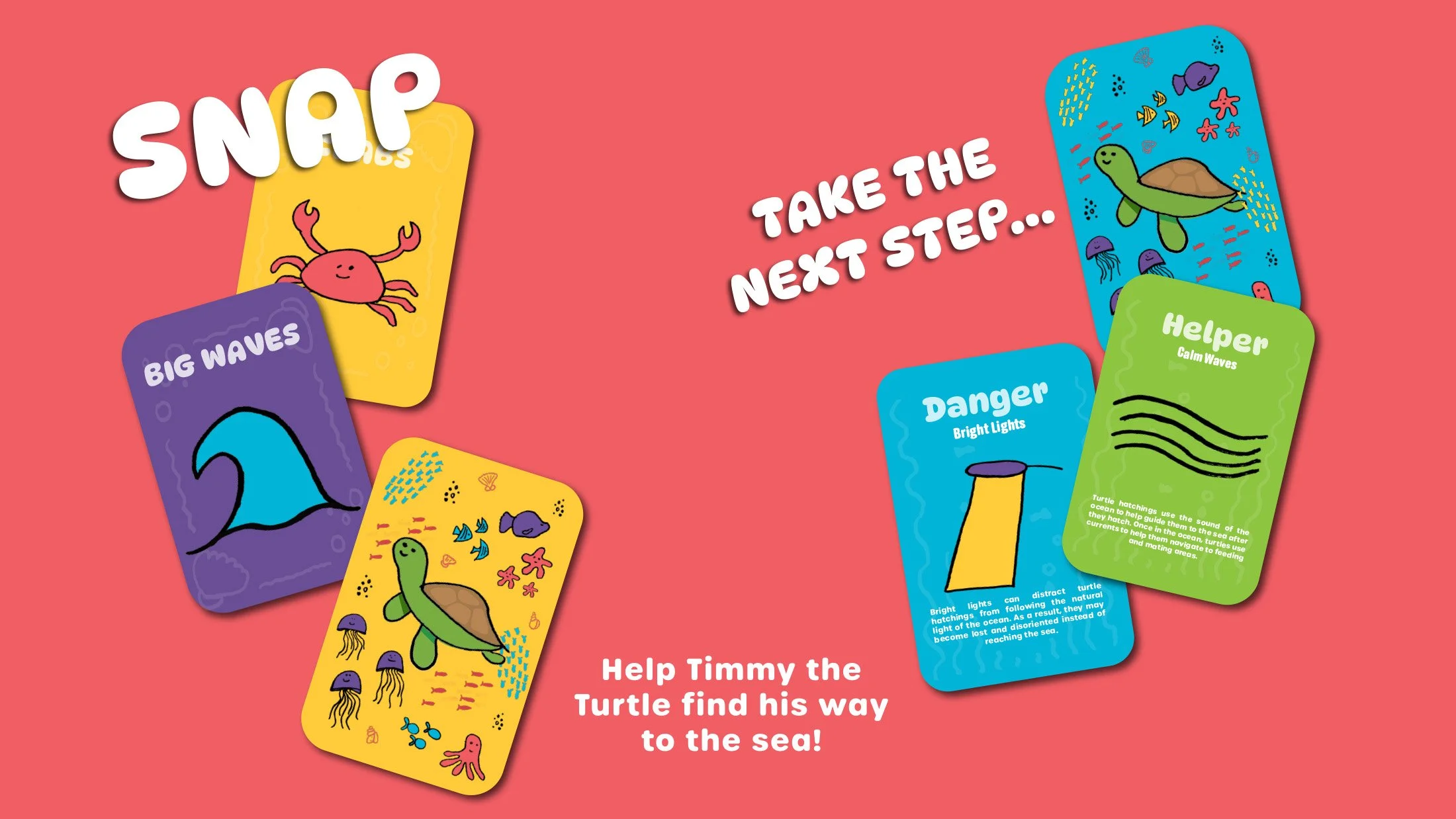 A fun snap game that allows you to get a feel of the different dangers that Timmy the turtle will face. This game also allows you to take the next step in understanding the marine environment further with a second game in the box.