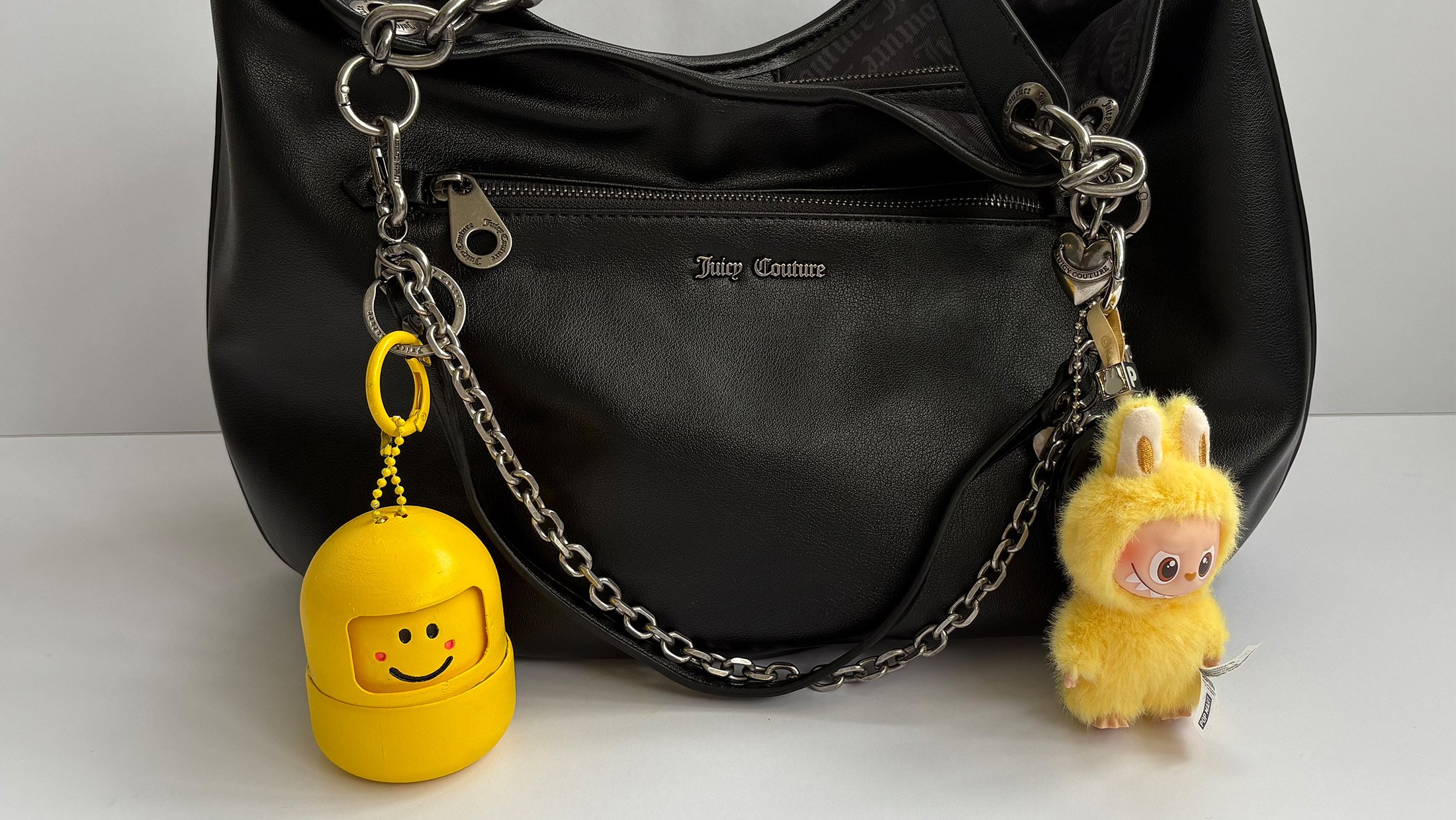 Use keyring attachments to attach Meep to your bag!