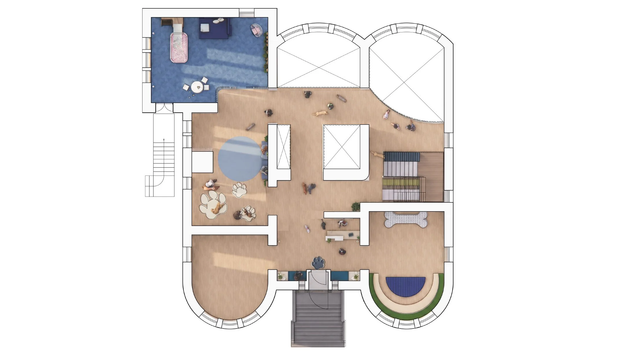 Rendered Ground floor plan 