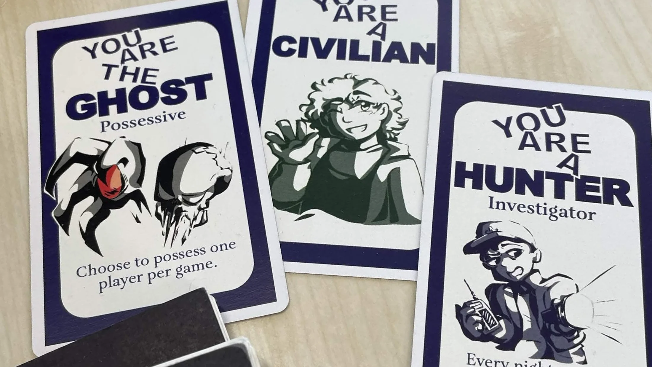 3 of the Ghost Guesser cards.