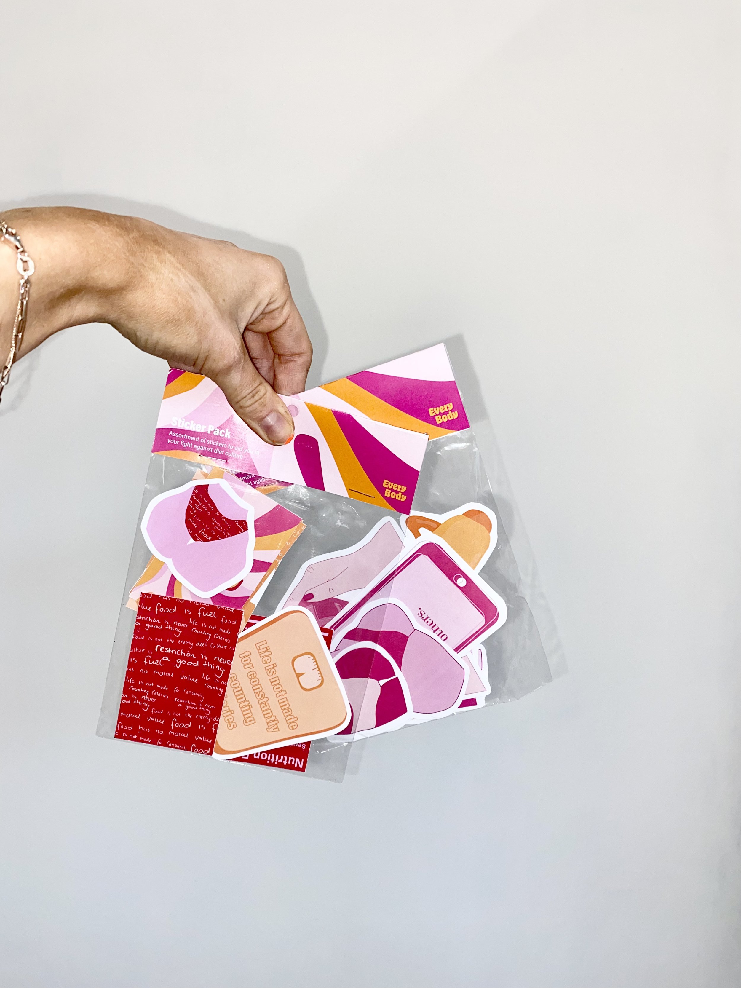 Stickers have been designed with the intention of covering calorie labels.