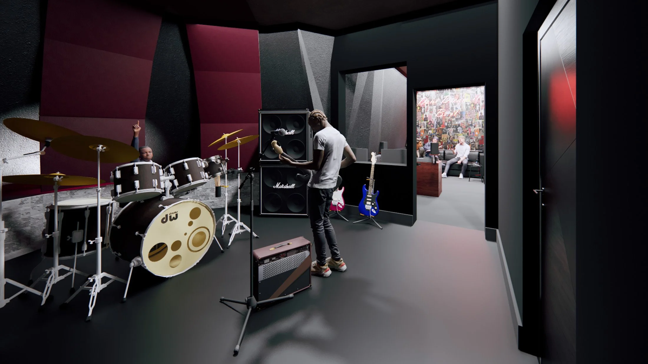 Recording practice room