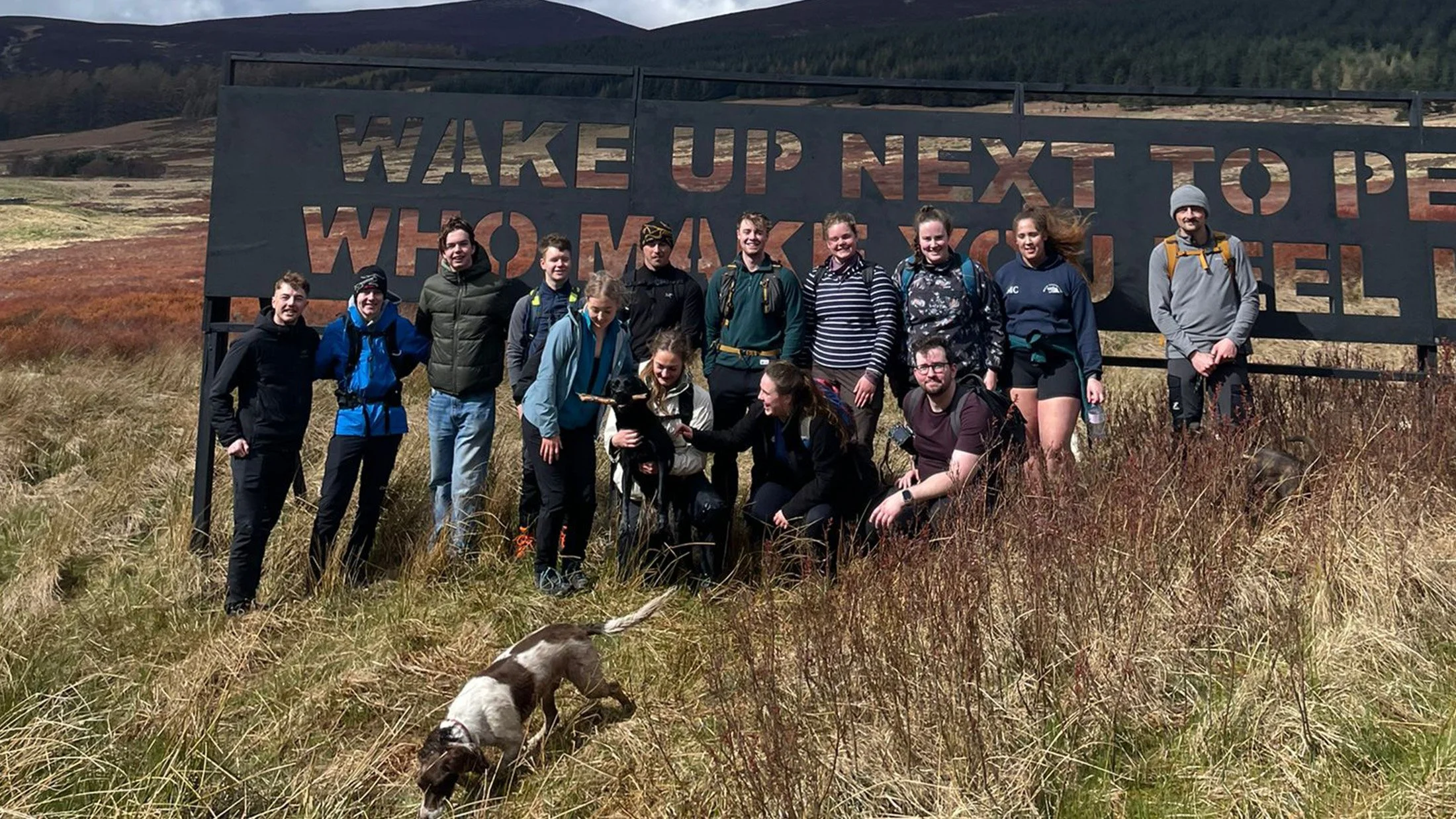 Group picture from an organised hike where participants interacted with the interface prototype. They discussed the importance of proper preparation when hiking.