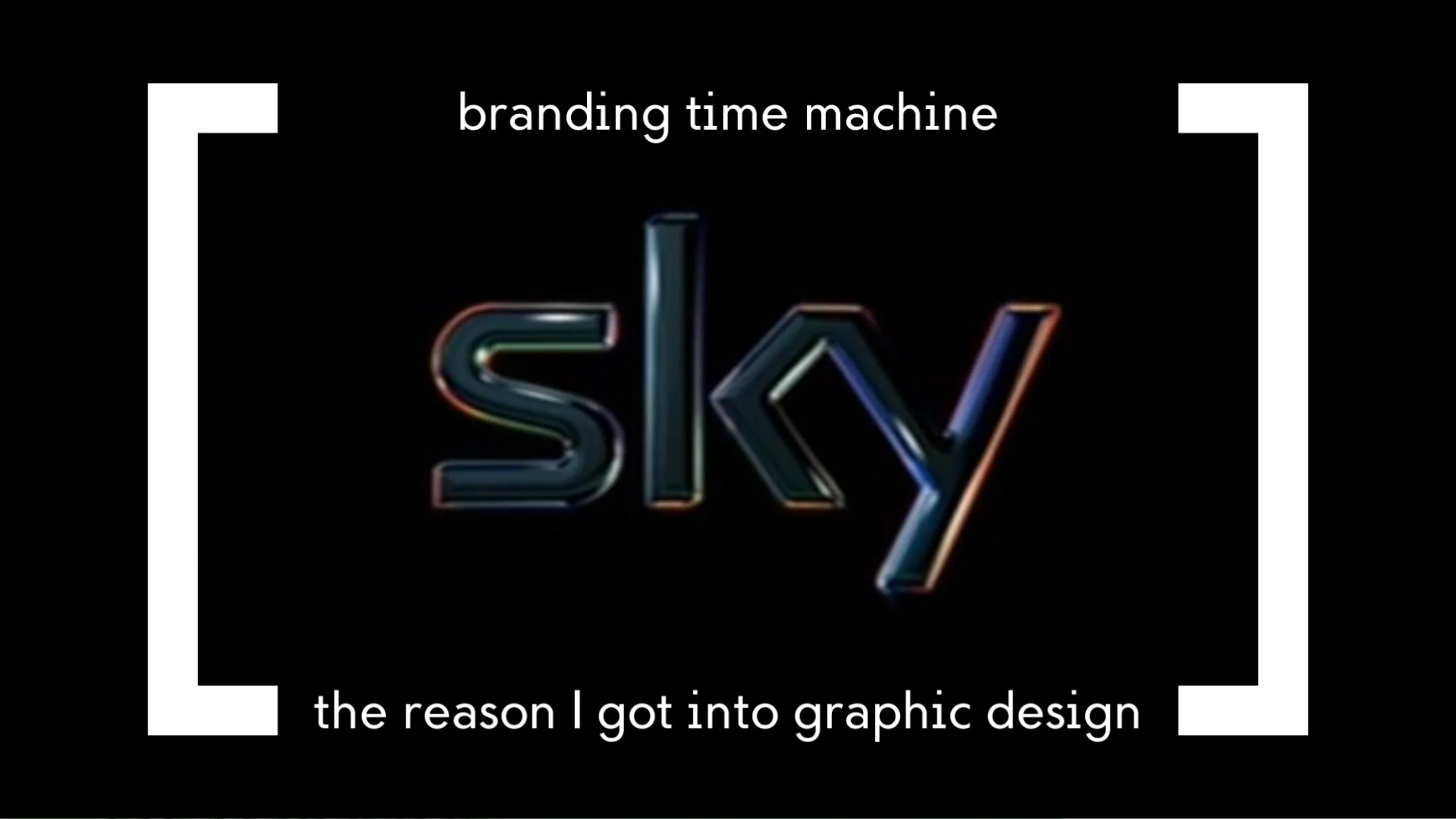 Branding Time Machine EP1 focuses on one of Allan’s reasons for becoming a graphic designer, being that of Sky, a subscription television provider.