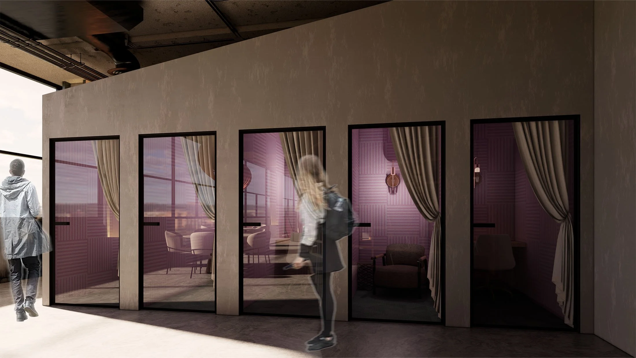 View of Private Pods – 6th Floor