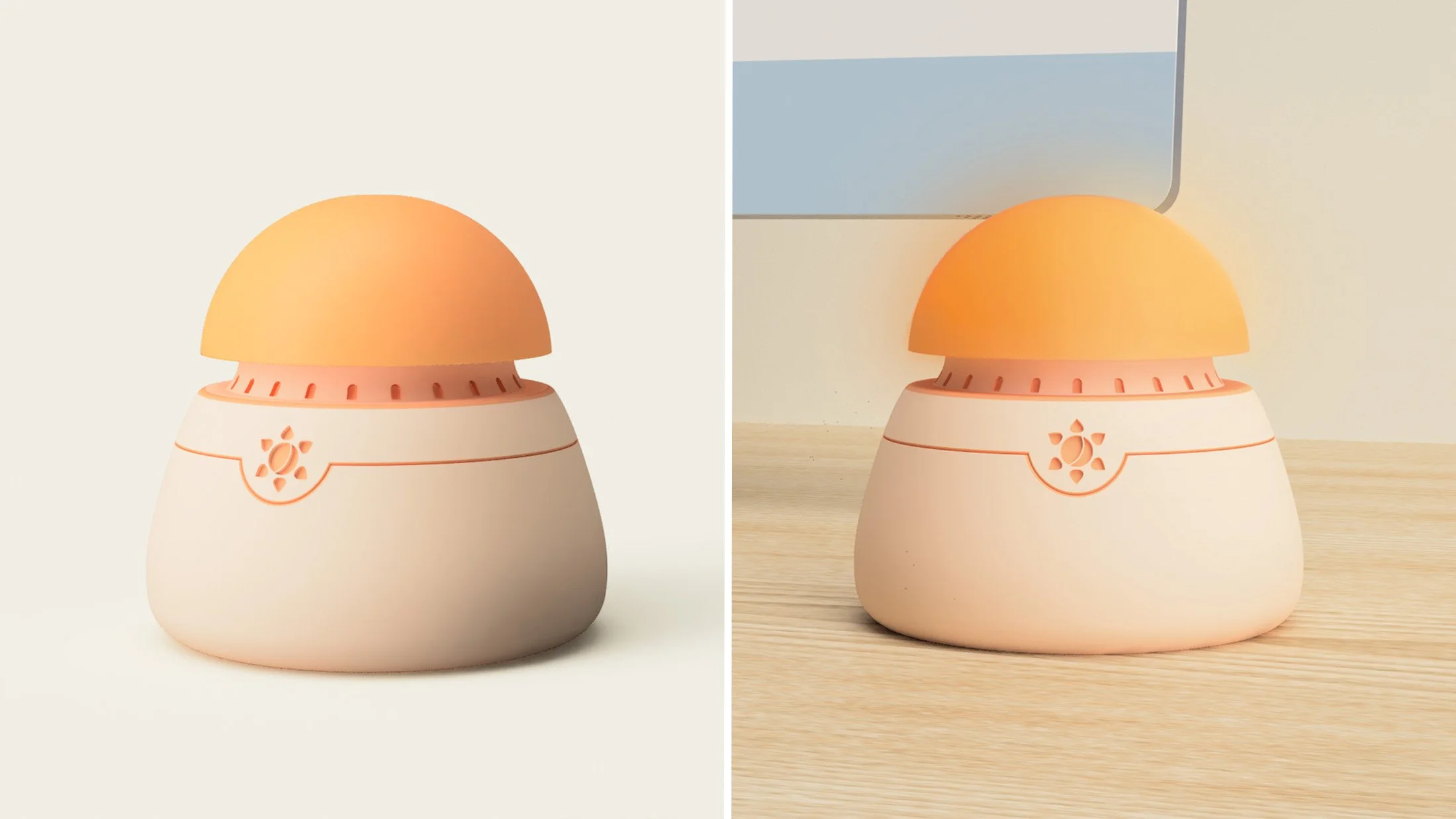 Cynca Compact is ideal for an at-home workspace. Using light and smell to encourage energy while working.