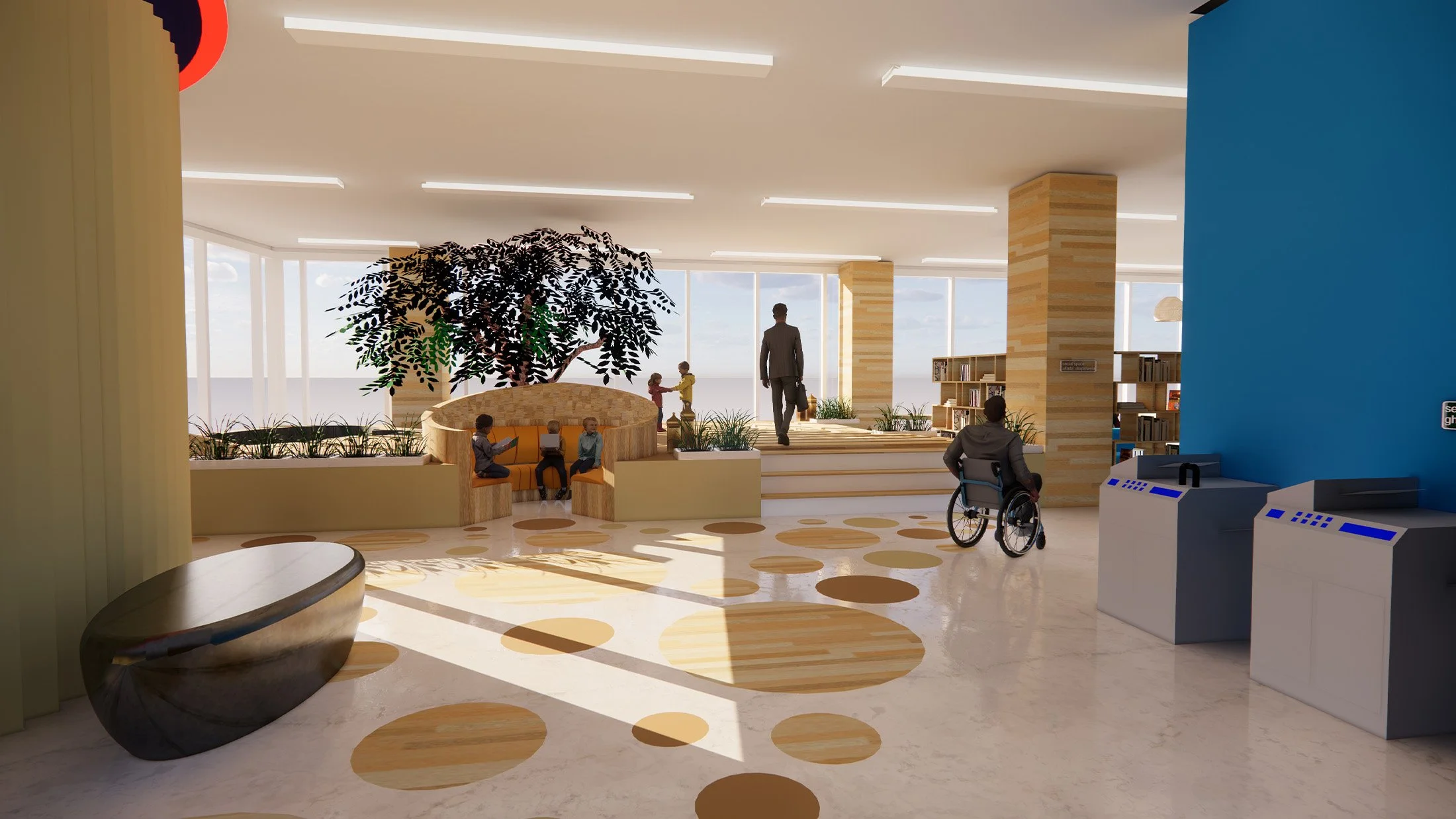 “Sand Pit” Reading Space Render