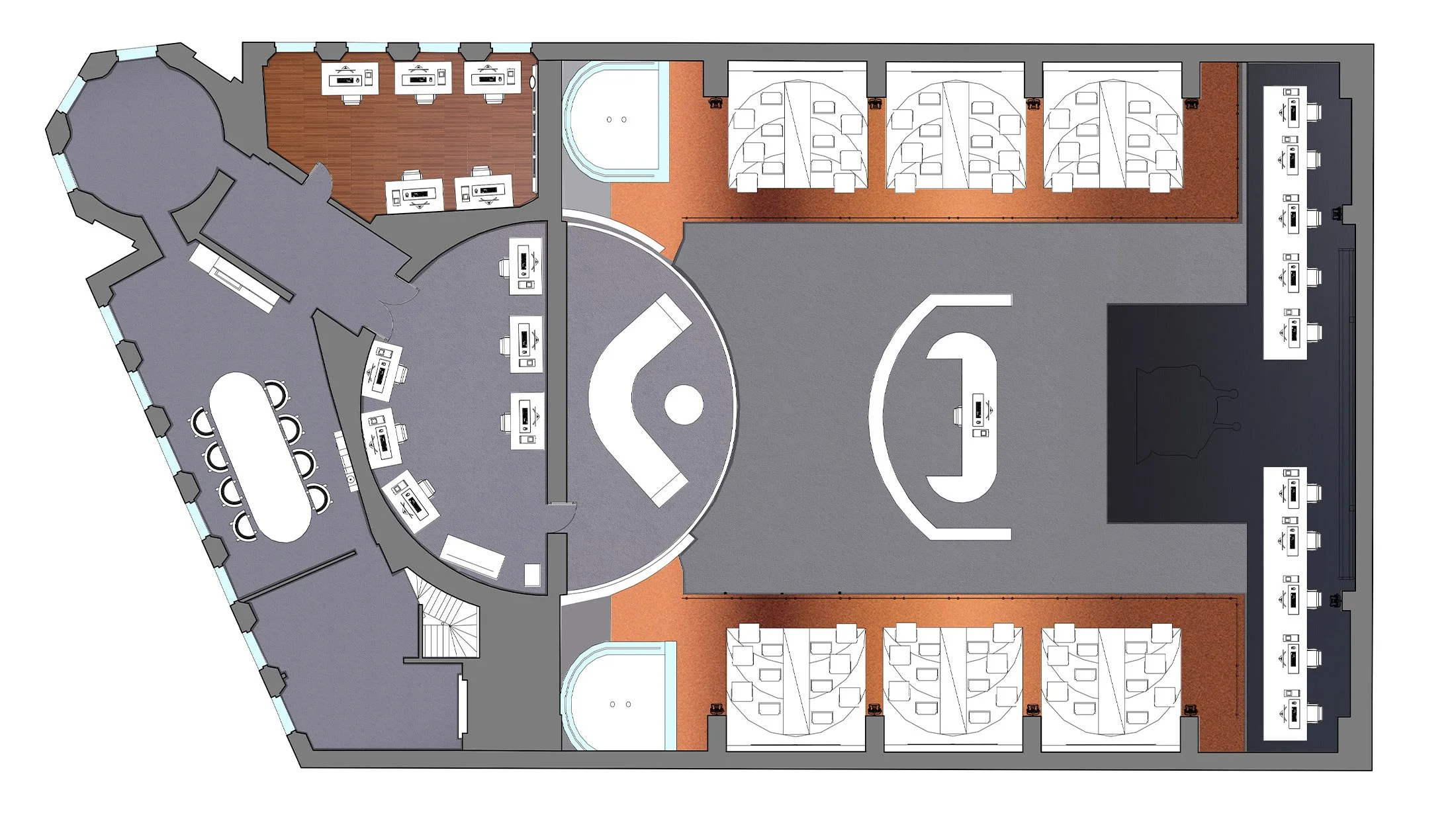 First floor plan. Not to scale.