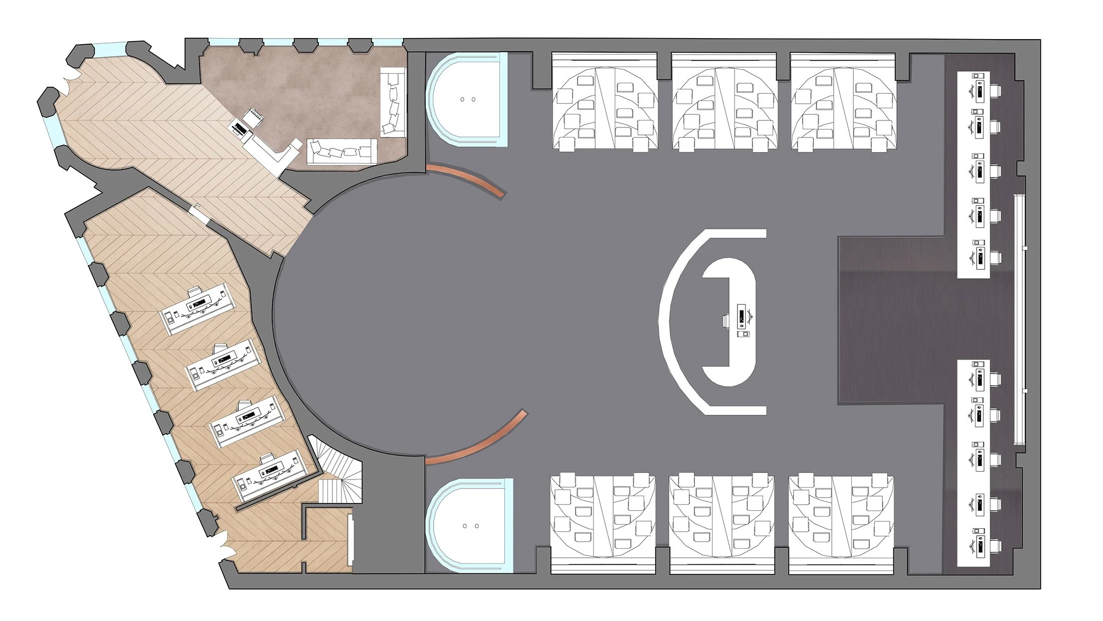 Ground floor plan. Not to scale.