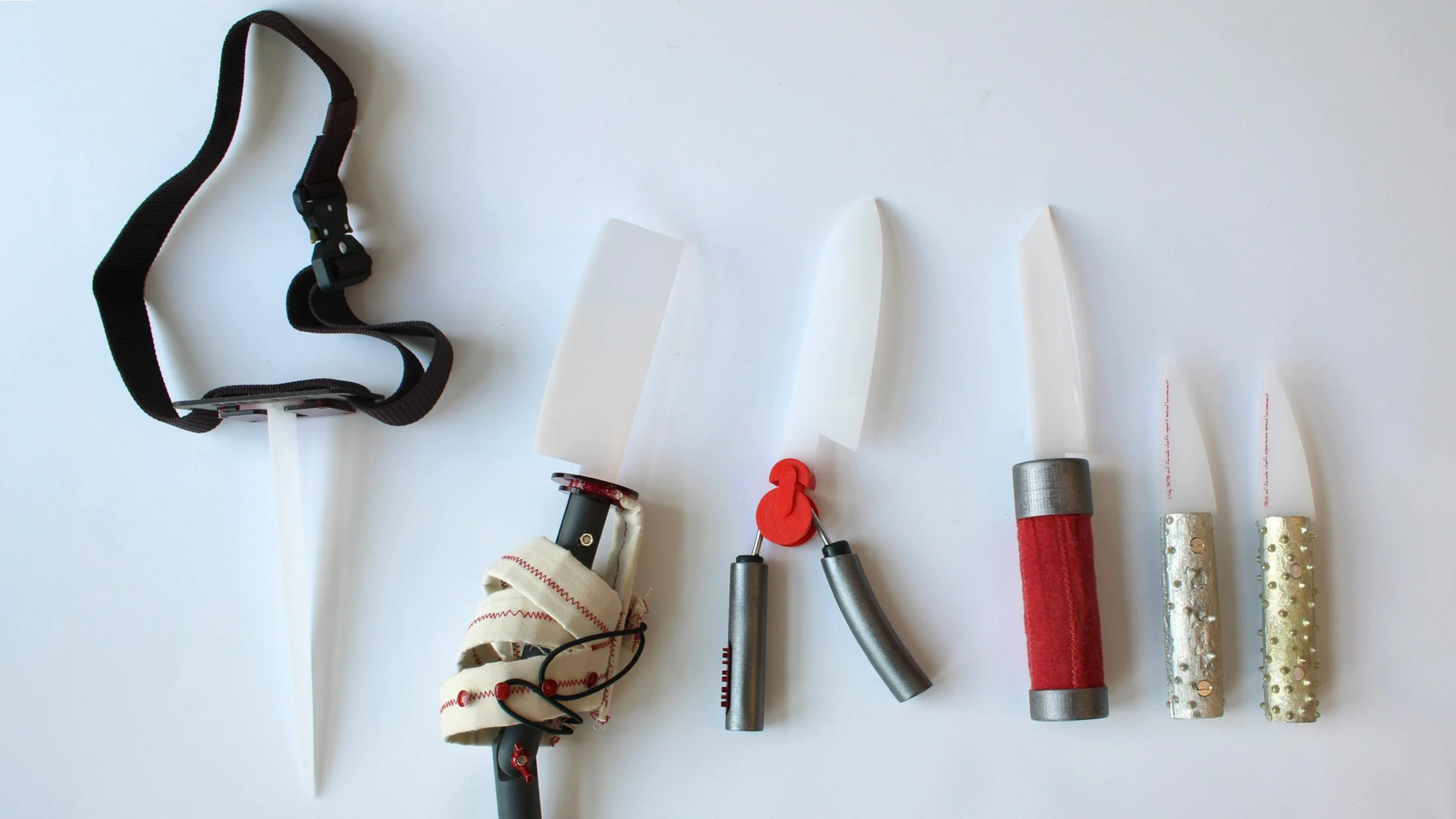 All six knives.