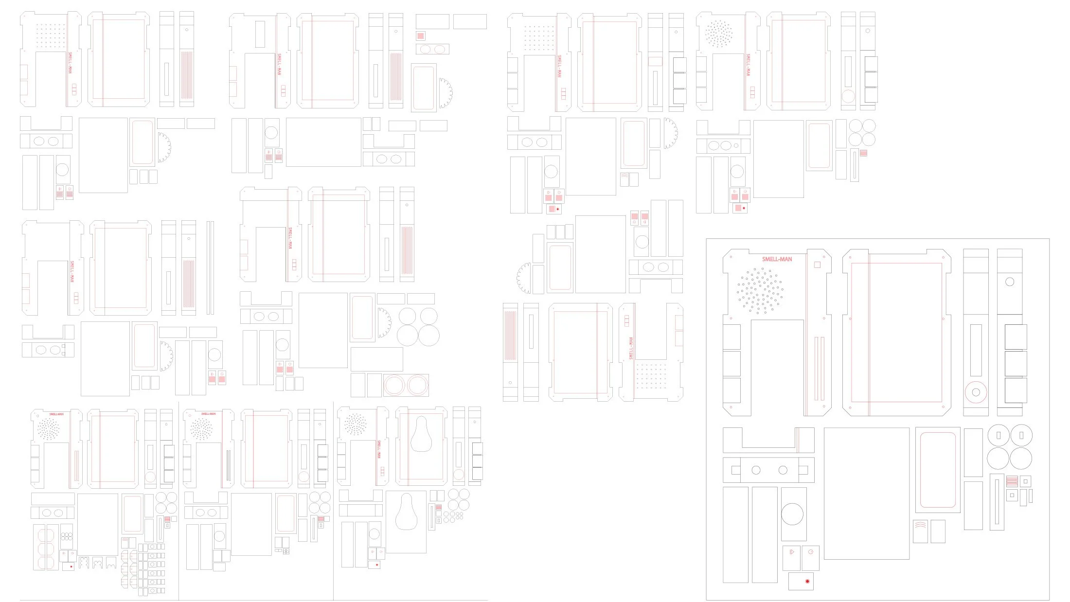 Laser cut files for manufacturing models.