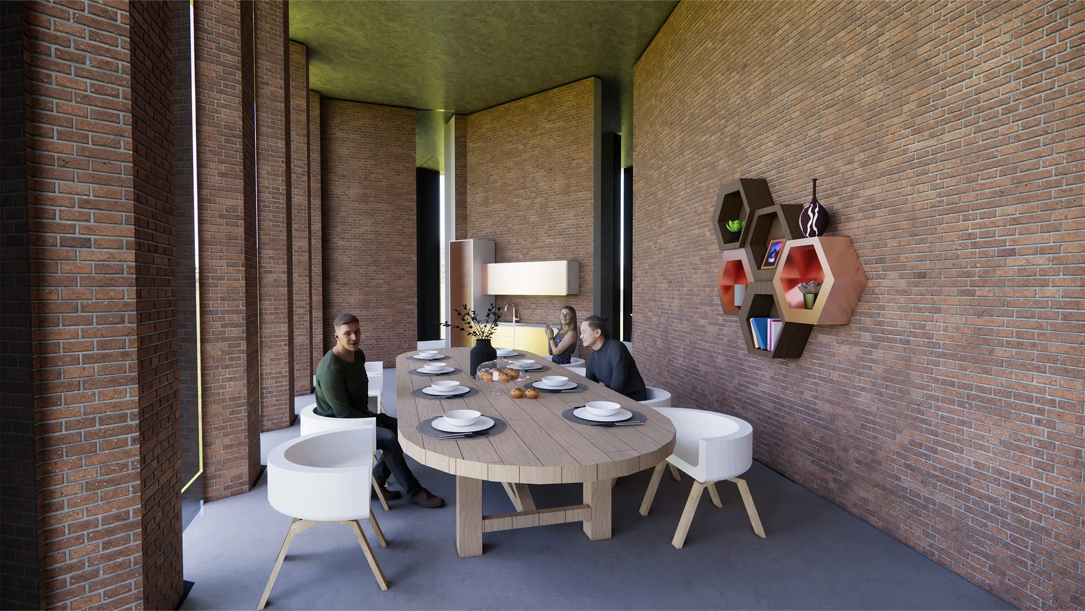 Visual of the upstairs canteen space for players & coaches to rest and relax during & after practice or matches.