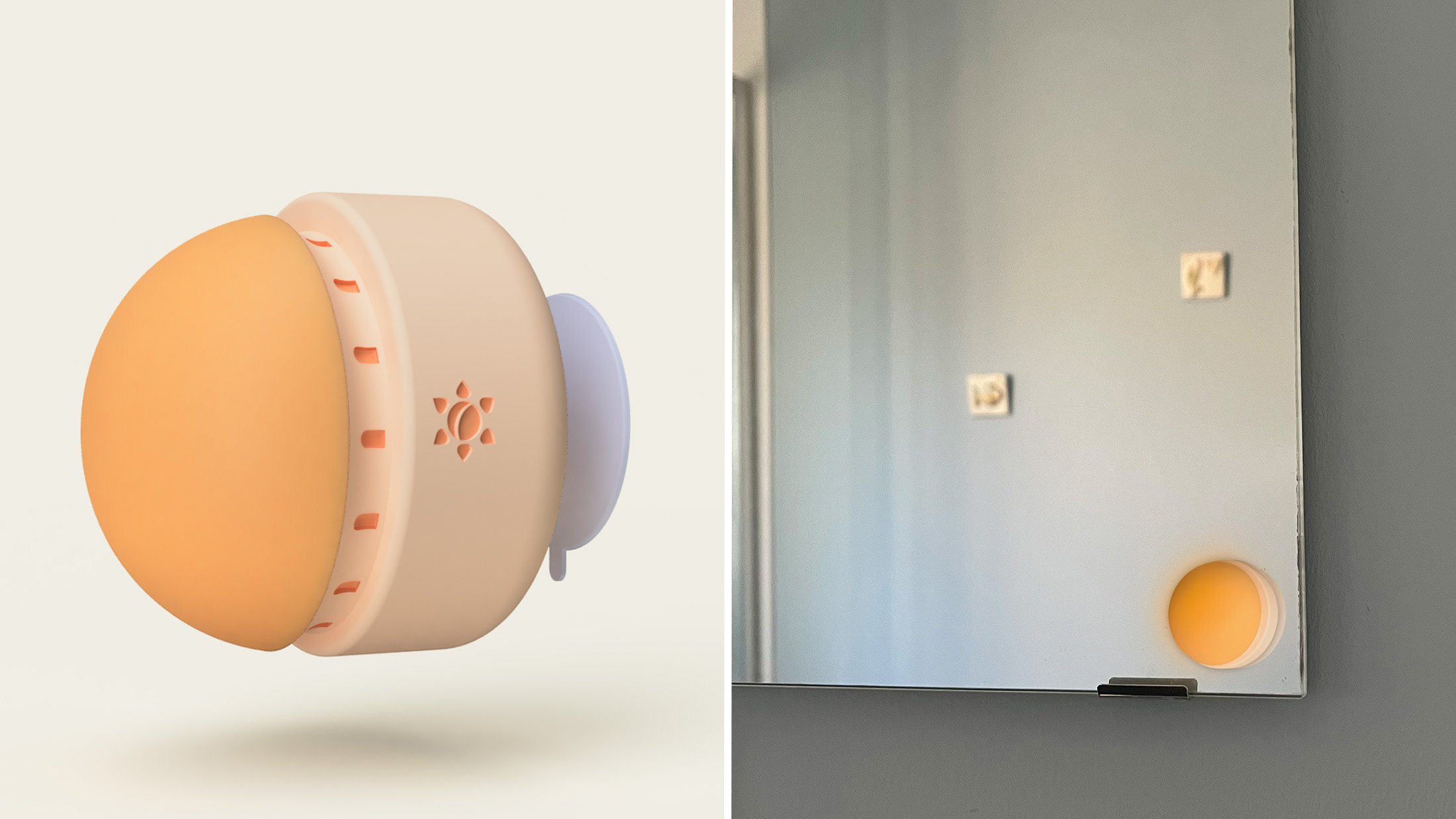 Cynca Stick suctions onto glass or your mirror in your bathroom allowing you to continue your routine comfortably.