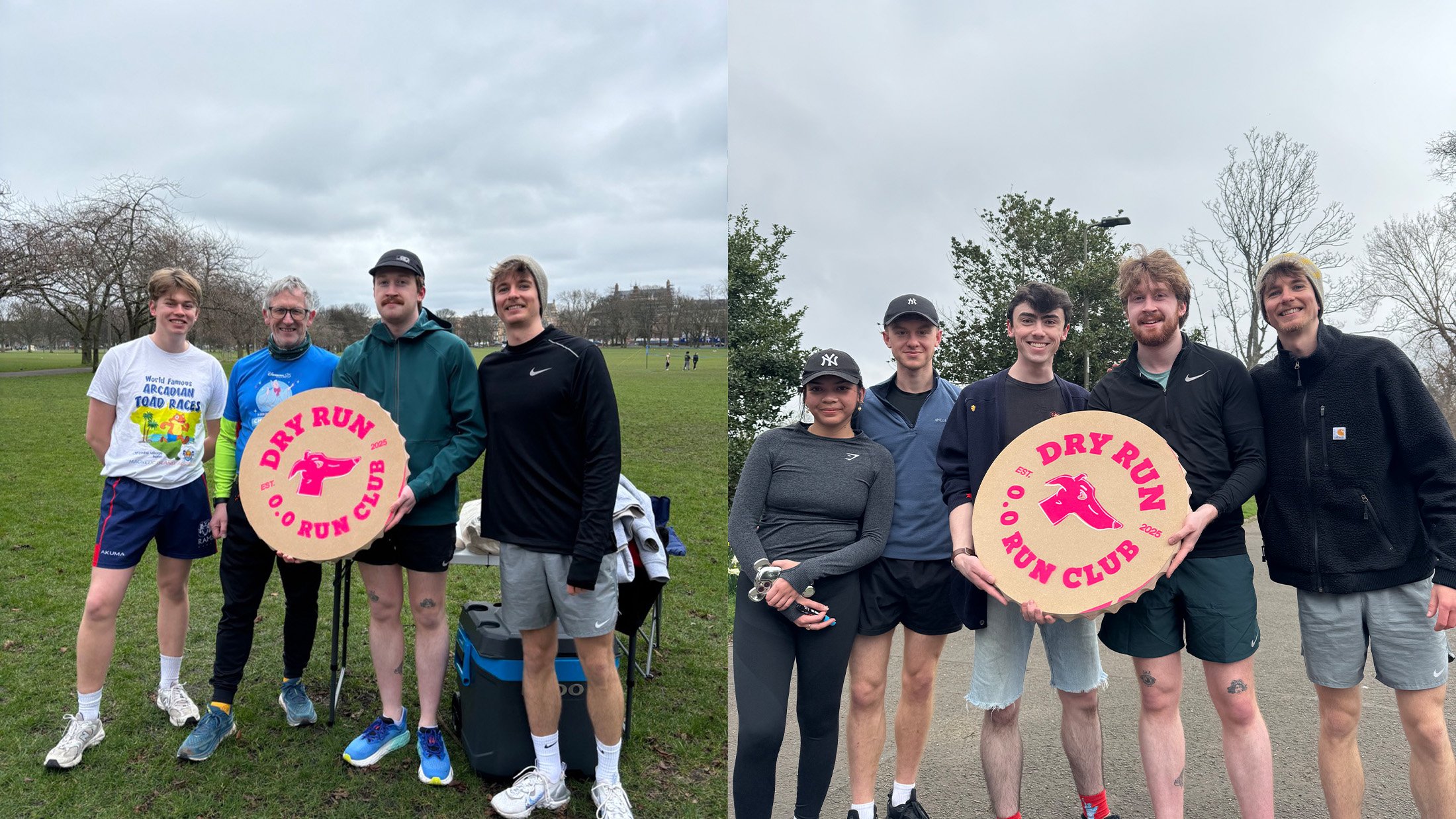 Run clubs #1 and #2 with bottlecap banner