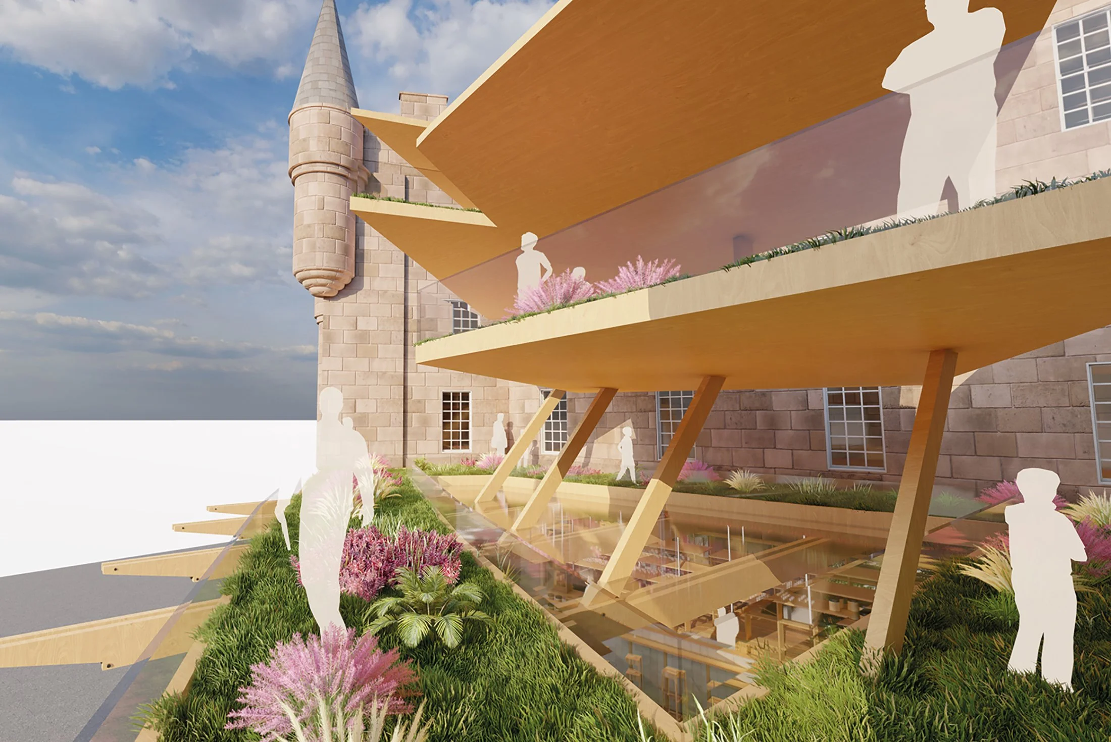 Exterior Render of Garden Space (Perspective 1)