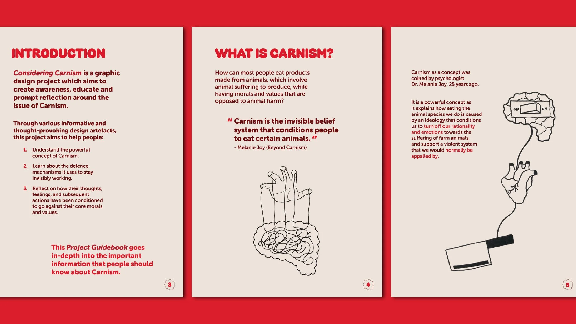 Pages from the illustrated Project Guidebook.