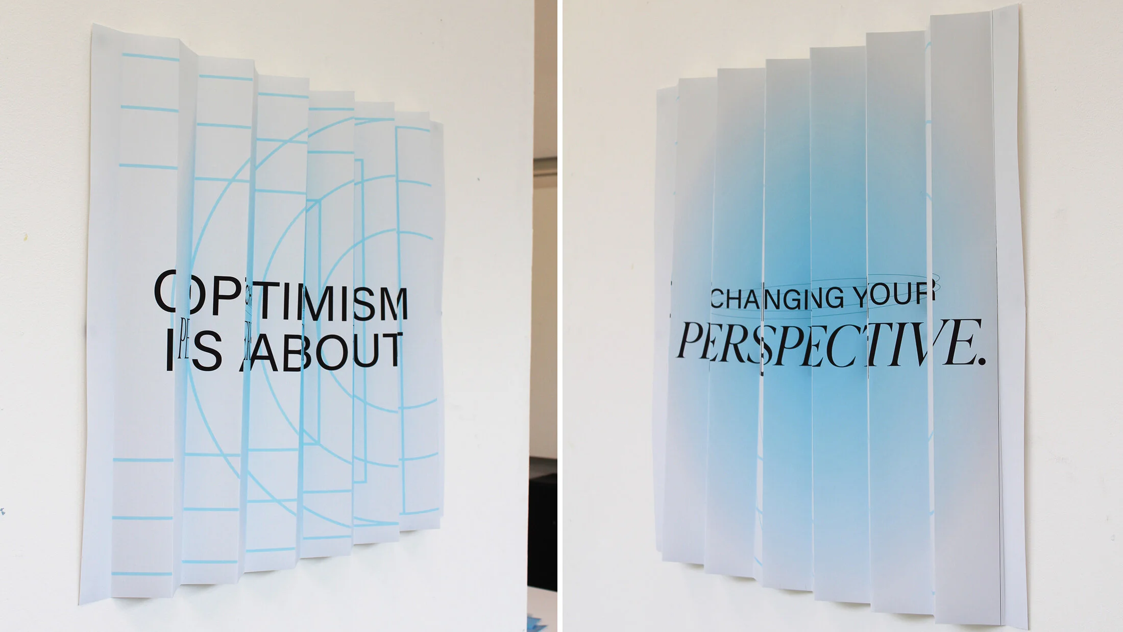 Double perspective optimism poster