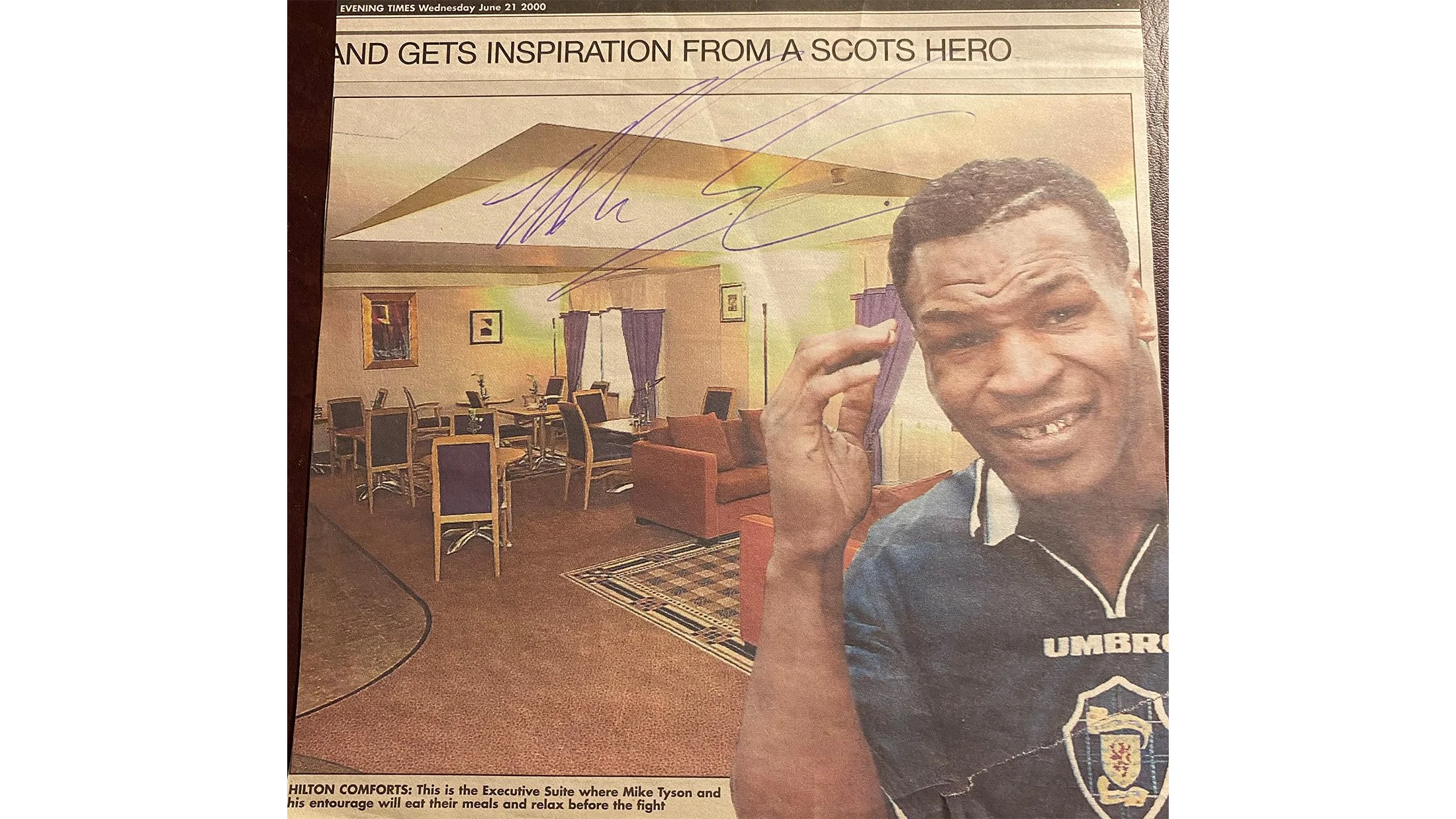 Mike Tyson autograph.