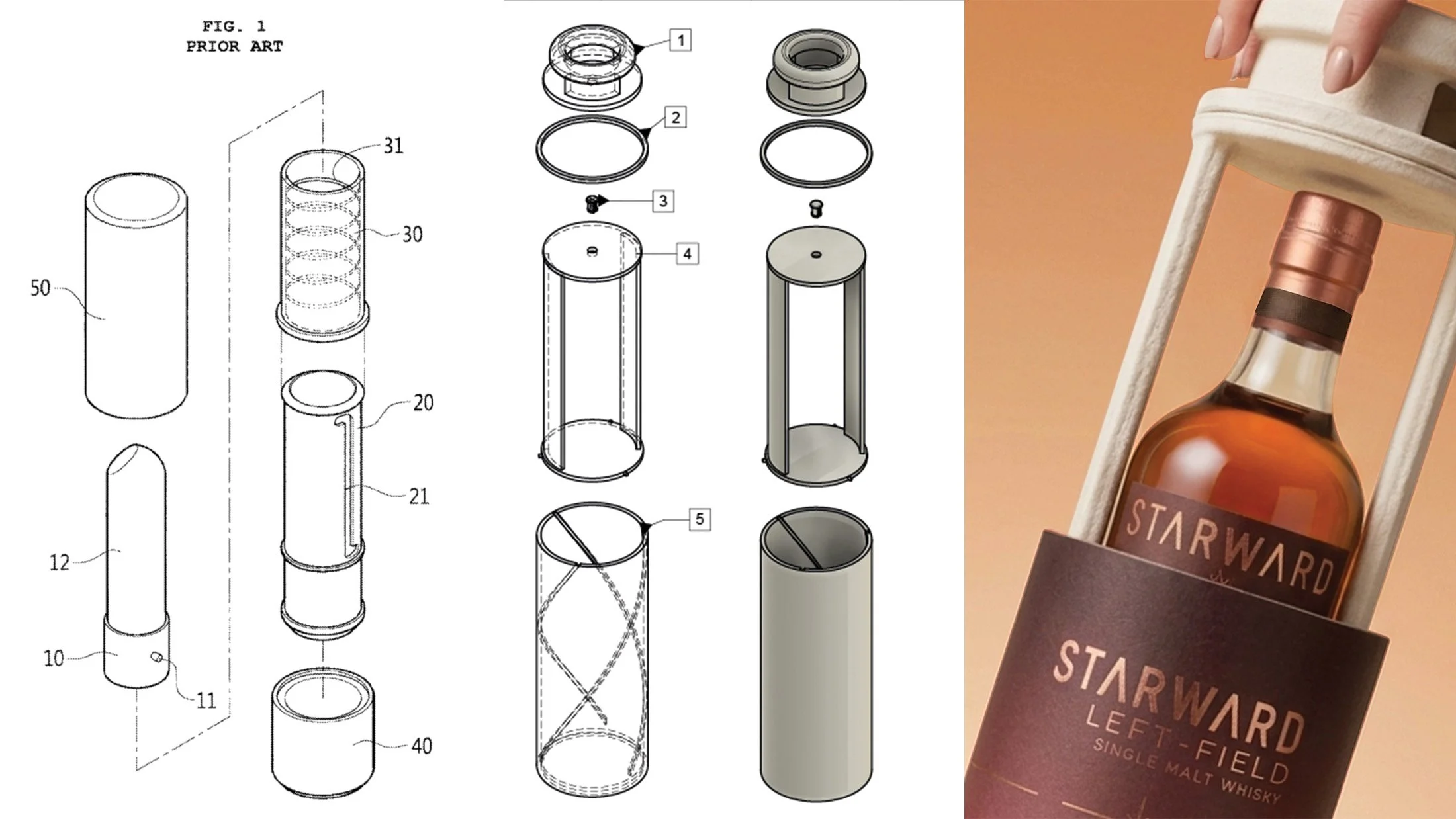 Inspiration of design, inspired by lip balm packaging and detailed view of concept mechanism.