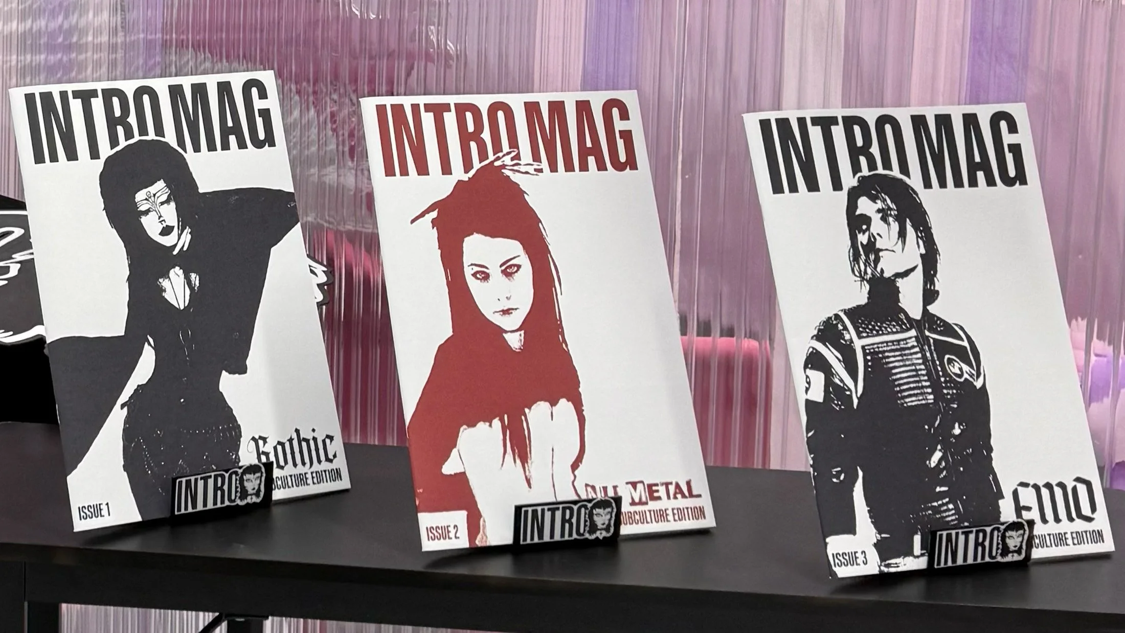 I have designed 3 magazines, designed to teach people about the history and culture within the gothic, nu-metal and emo subcultures.