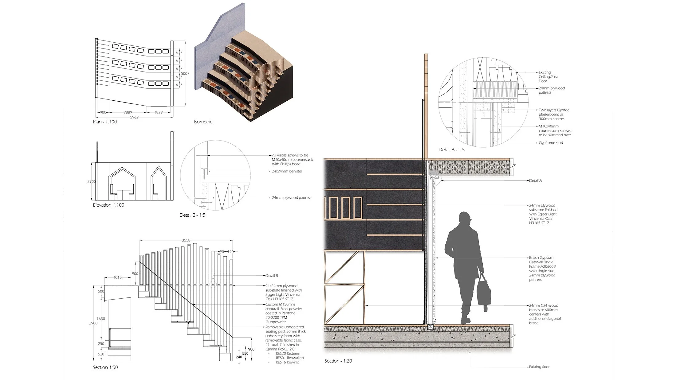 Bespoke Joinery – Tiered Seating