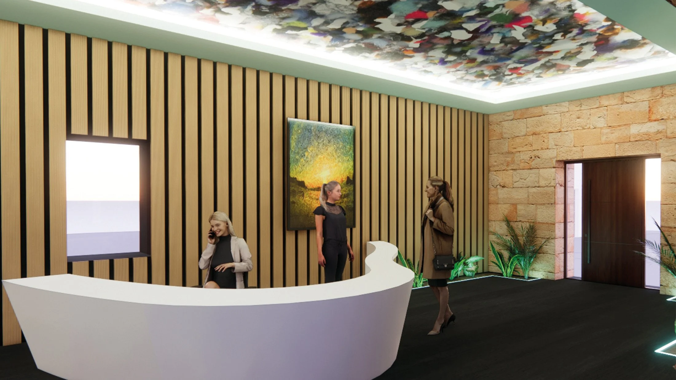 Entrance and reception desk