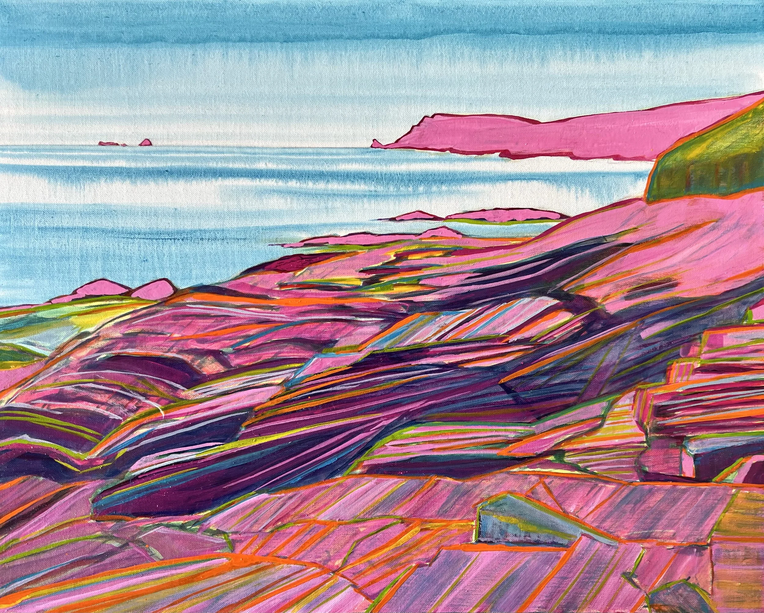 High Tide, Booby's Bay
Oil on Linen Panel, 50 x 40 cm (held for exhibition)