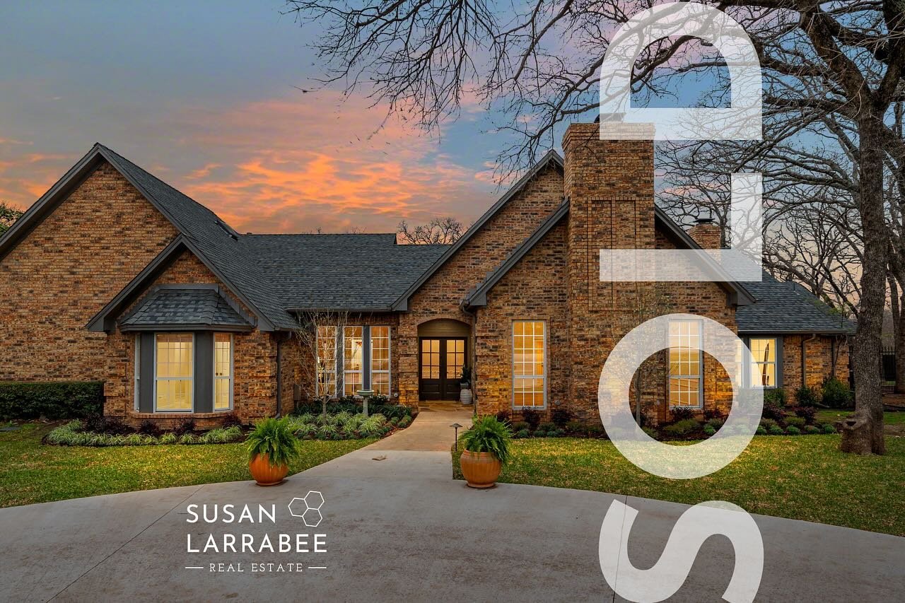 SOLD 🗝️ Two very happy Sellers are closed and funded and moving on up to their next homeward adventure!
&bull;
Sold: 850 Lake Wood Dr, 76092 | 4 bed, 3 bath | 3,633 sf | 1.07 acre lot | Offered at $1,350,000
&bull;
Sold: 3920 N Brookridge Court, 760