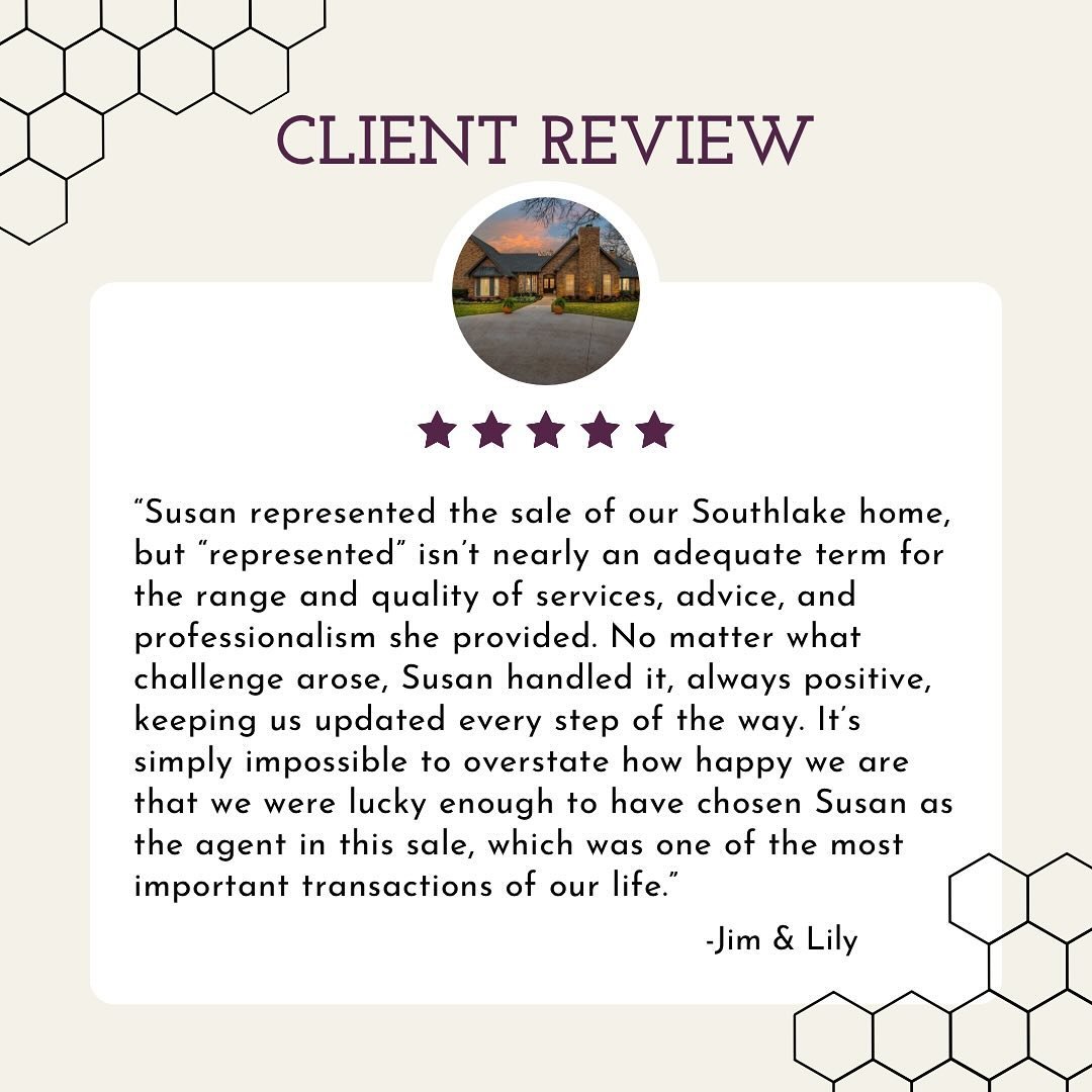 Heart is so full ❤️&zwj;🔥 I will never stop hustling to have happy clients. Thank you for your incredibly kind words, Jim &amp; Lily! It was an absolute pleasure working on your home sale.
.
.
.
#susanlarrabeerealestate #southlakerealtor #southlaker