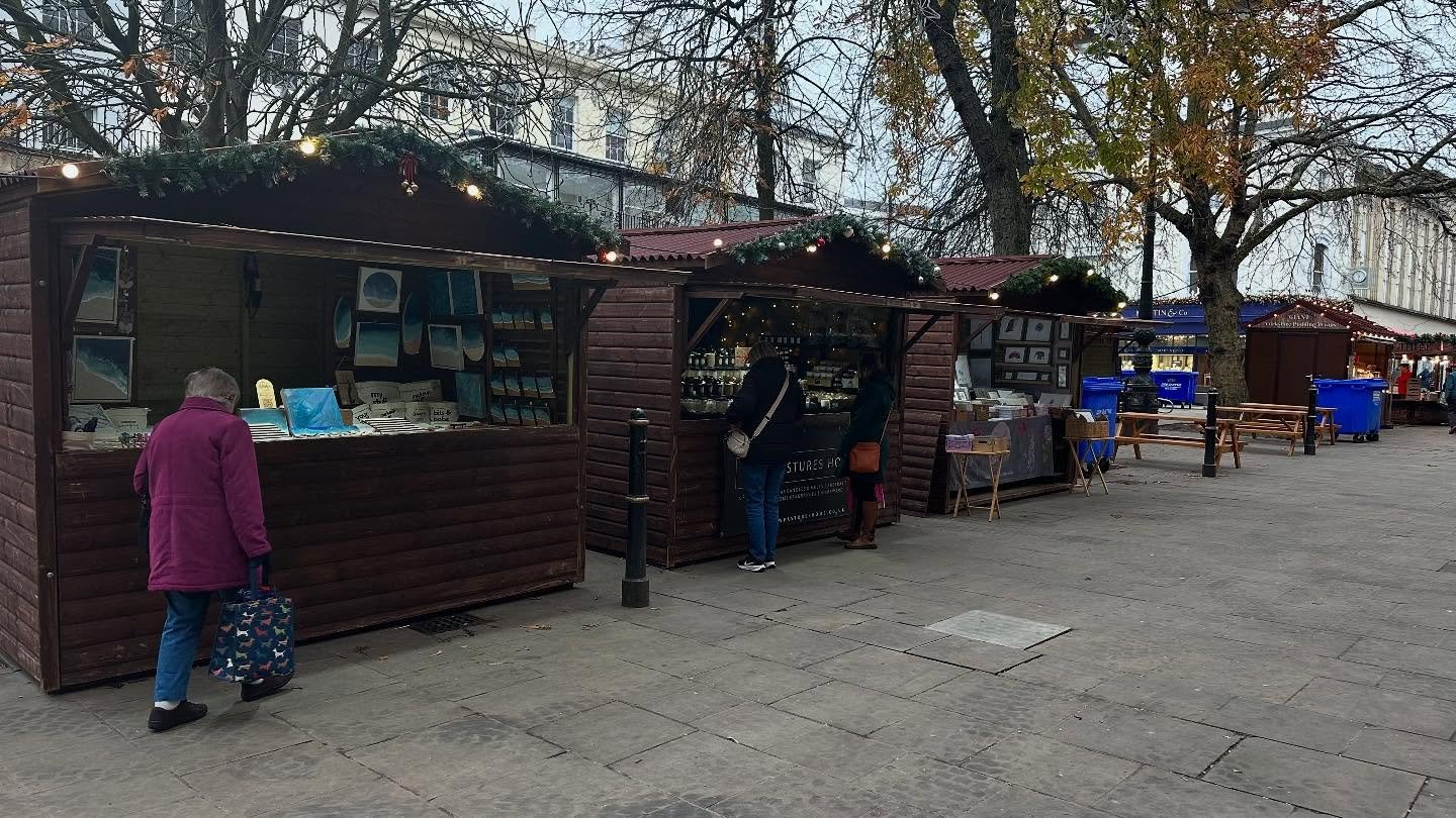 Here we go! All set up for day 1 of Cheltenham Christmas Market. I&rsquo;m here the next 11 days with lots of other amazingly talented makers. If you are on the look out for a unique Christmas present for those special people in your lives then you w