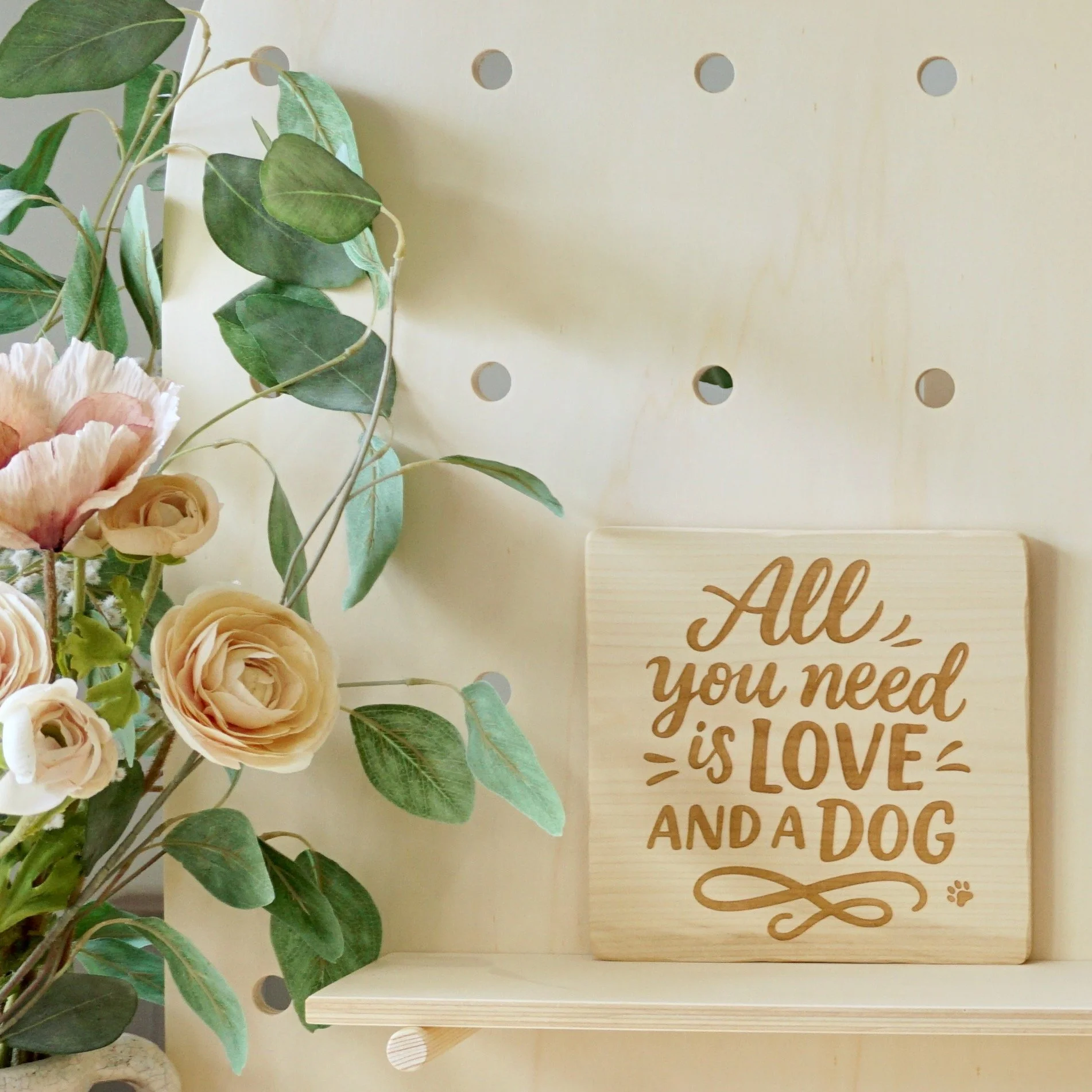 LHS - Wood Sign - Love and Dog_1A.jpeg