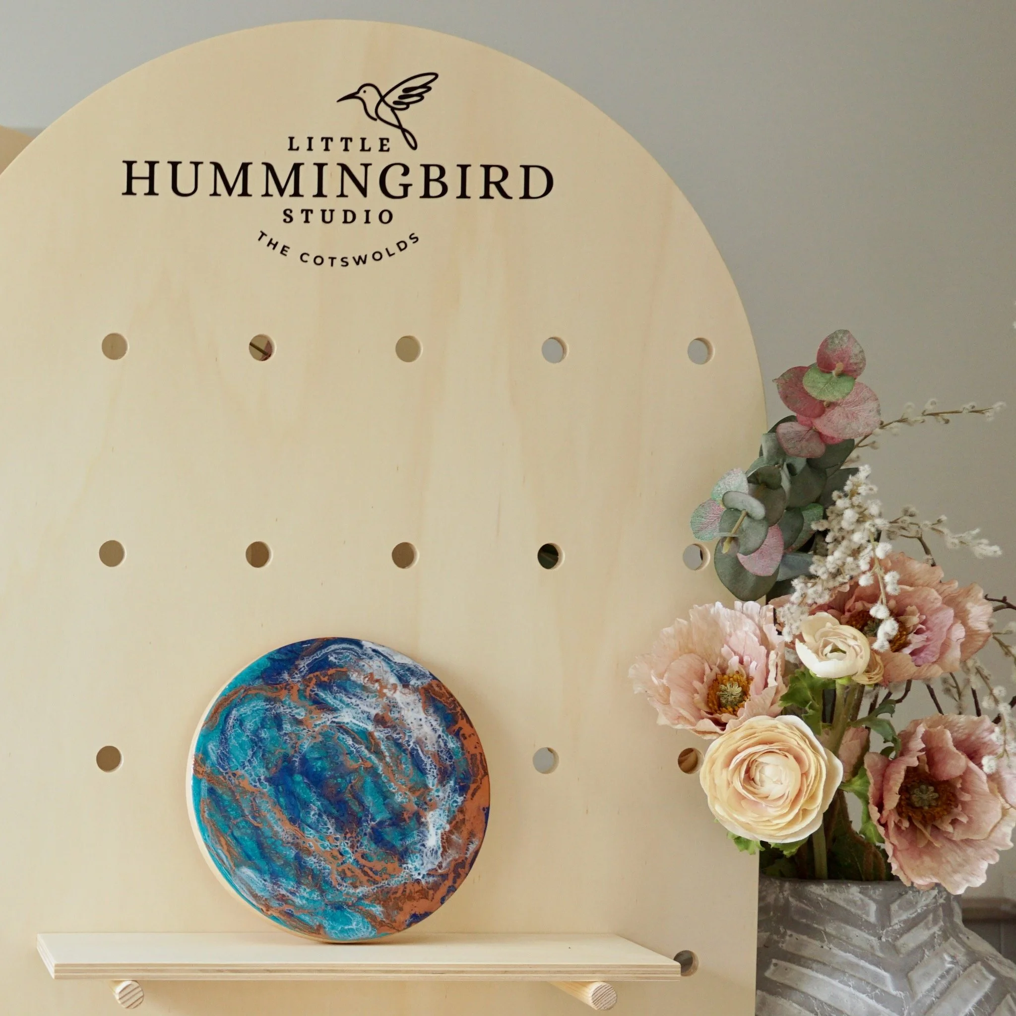 Abstract Resin Circle Artwork