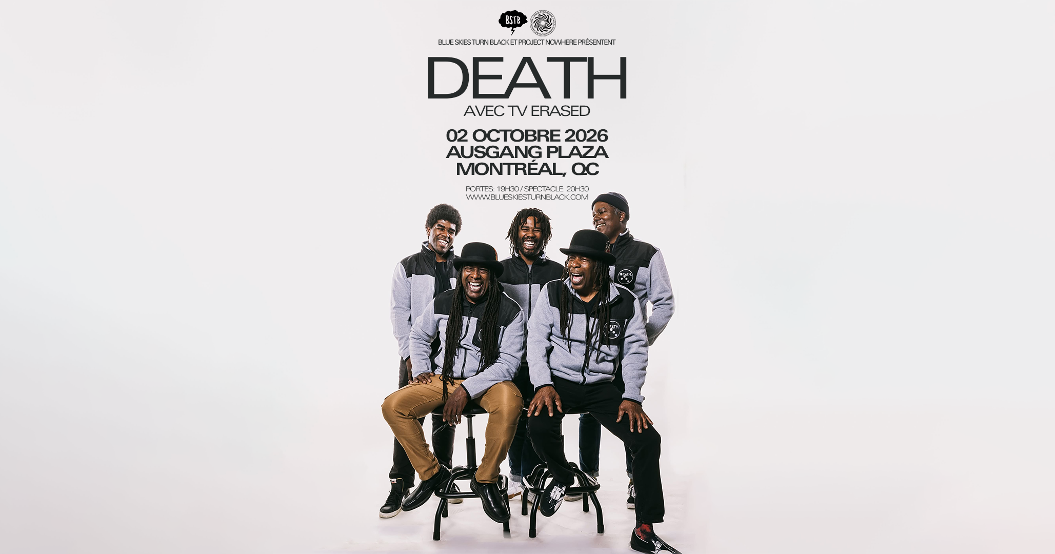 Blue Skies Turn Black & Project Nowhere présente DEATH + INVITÉ.E.S