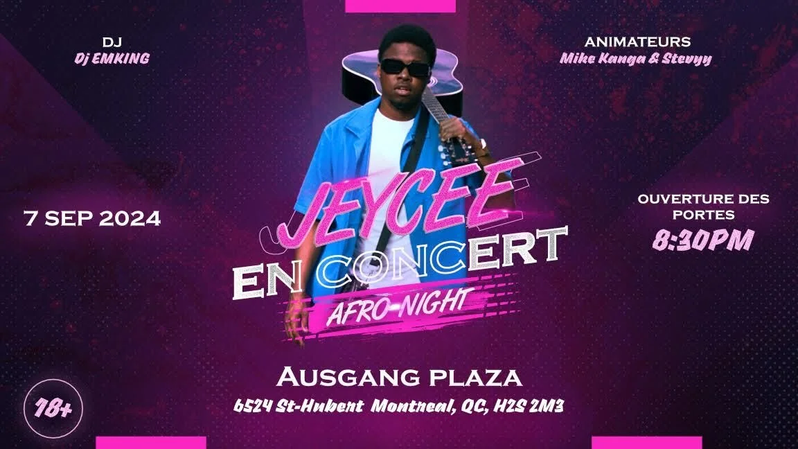 Jeycee en concert: Afro-Night — Ausgang Plaza